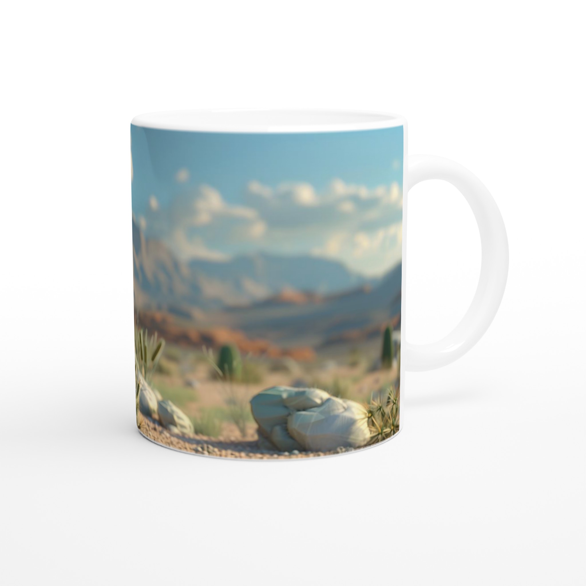 Kaktusblomster Keramikmugg - 11oz, Levande Desert Blommor för Kaffe & Te 10 c242818d-f2c1-4fe8-91f8-b5136c4709a4