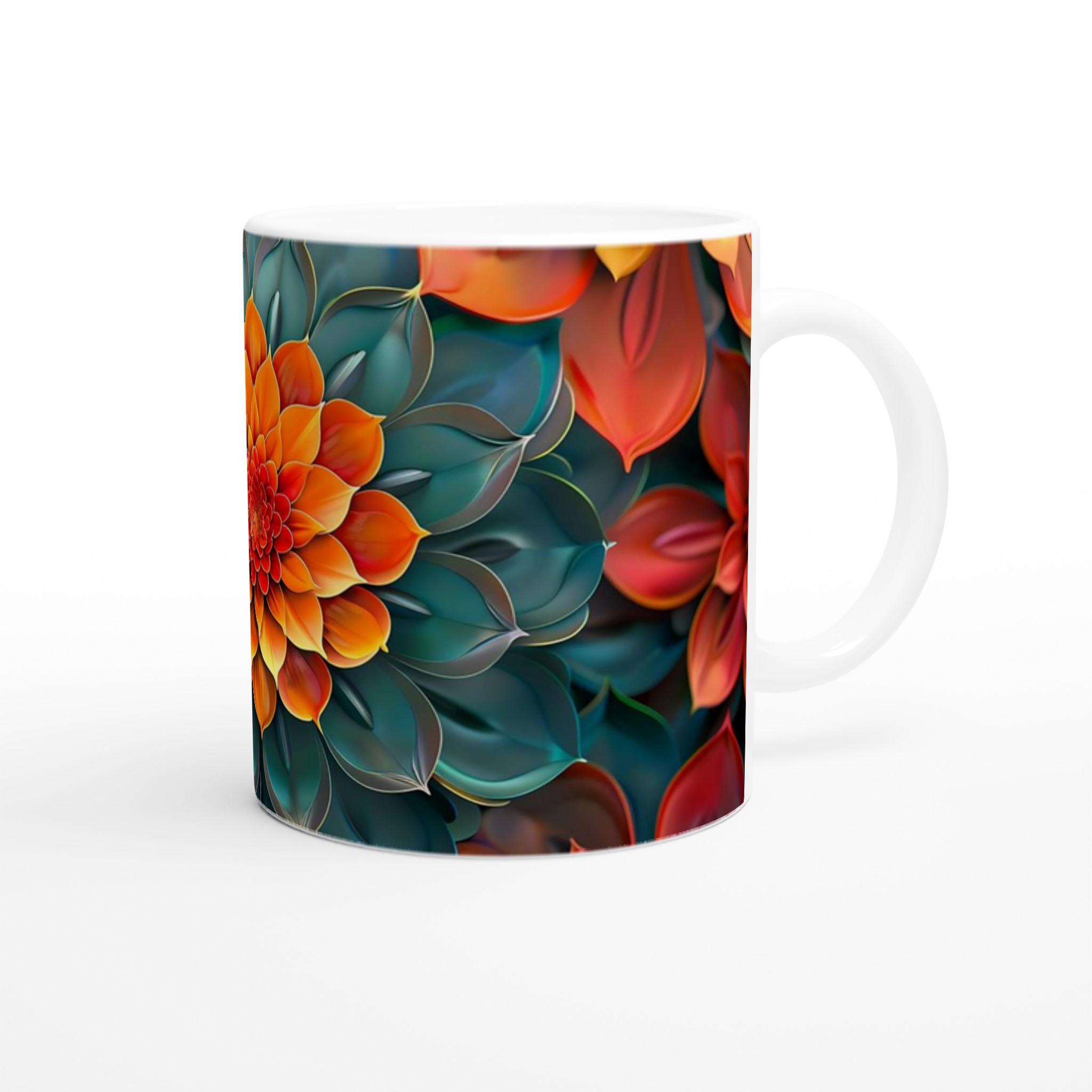 Abstrakt Mandala Blommig 11oz Keramikmugg – Välj din färg 9 c26e0009-fbed-44d5-8492-38e196592c70