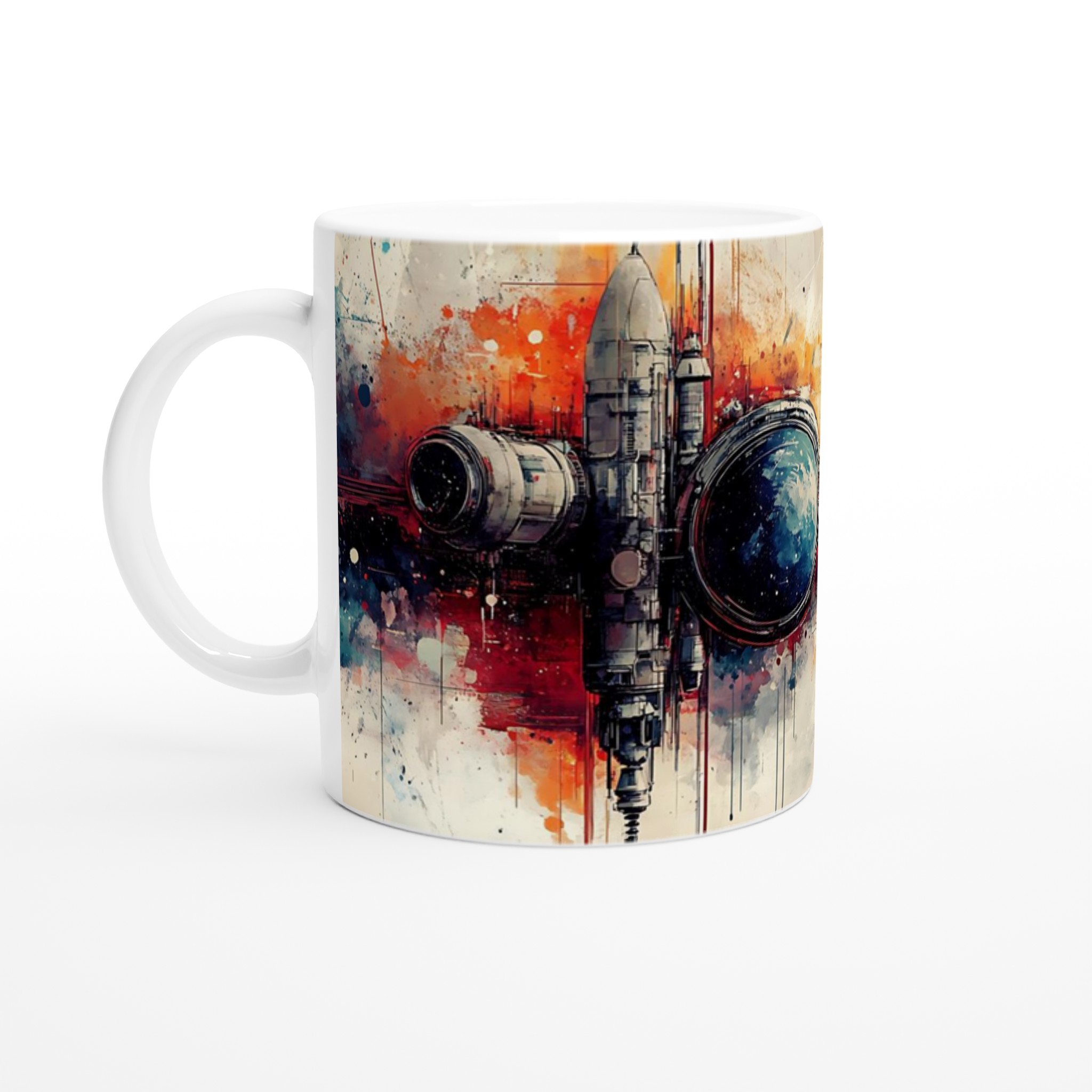 Abstrakt Rymdresa 11oz Keramikmugg - En konstnärlig explosion av kosmiska färger 1 c280262c-86c1-46ec-afb5-7d782e83bfba