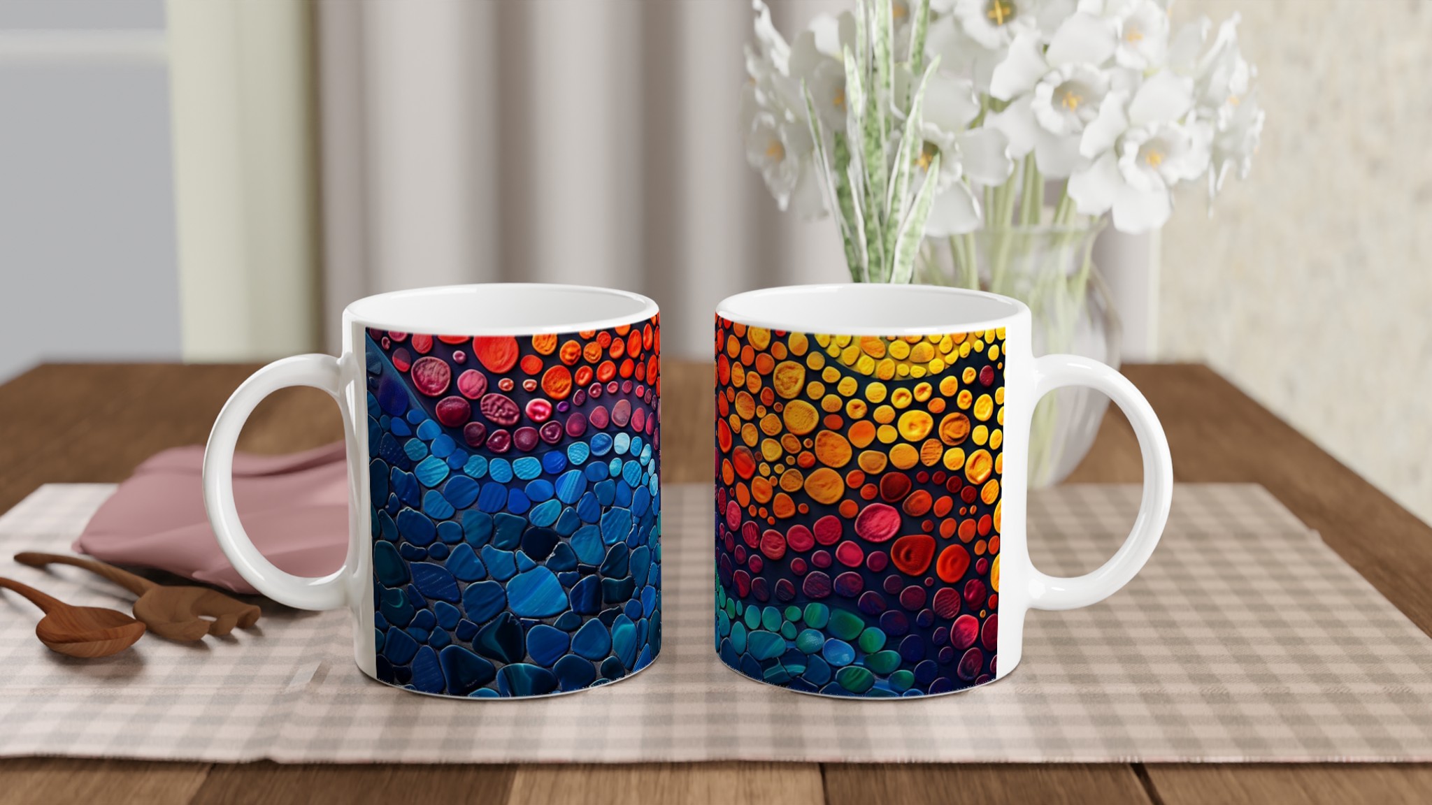 Abstrakt Färgglad Stenkust Mugg - Keramisk 11oz Kaffemugg i ditt val av 7 Livfulla Färger 10 c2ae87b6-8ebc-4eb4-bcfb-fce37539f209
