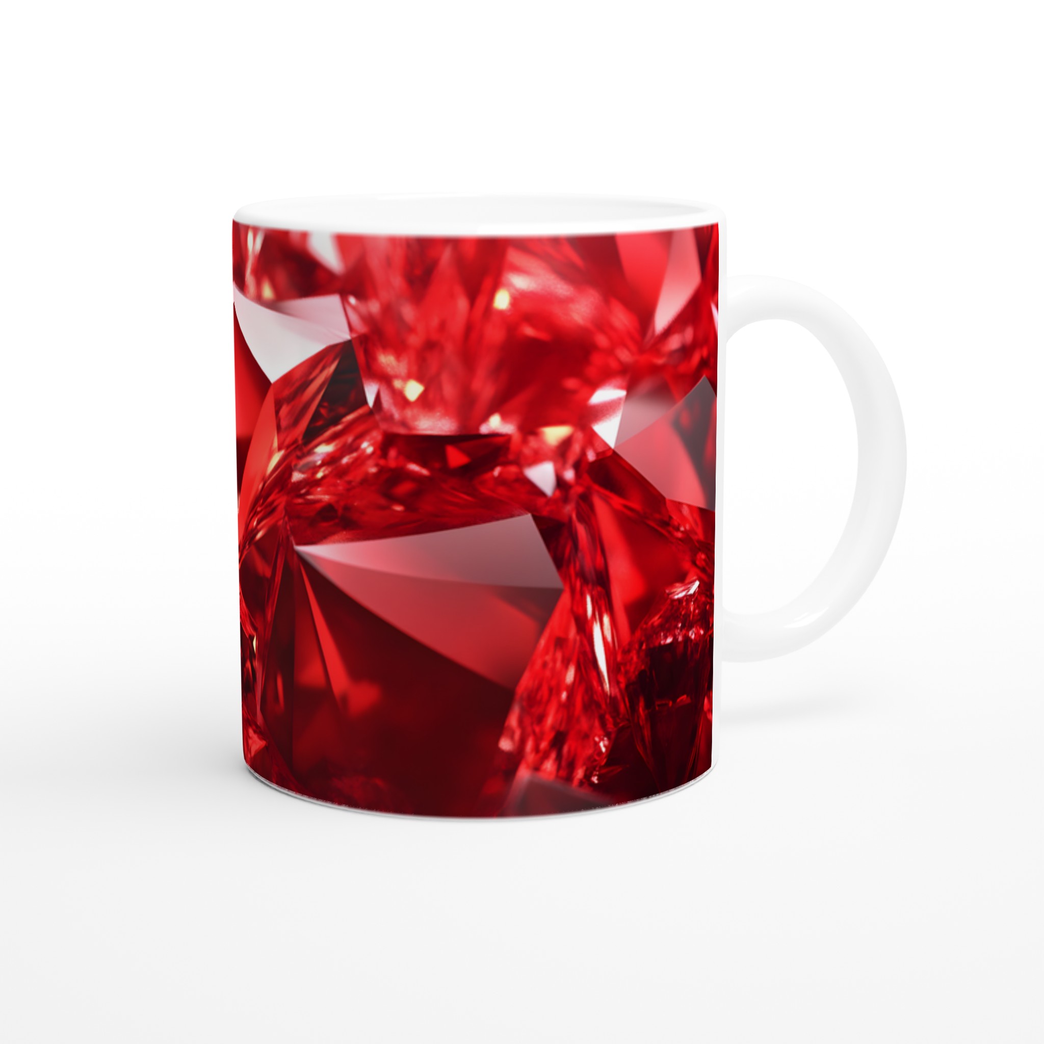 Rubinröd Fasetterad Keramikmugg - 11oz Lyxig Kaffemugg i Ditt Val av Färg 9 c2d6f2de-7c4d-4914-8303-ece42b31bf25