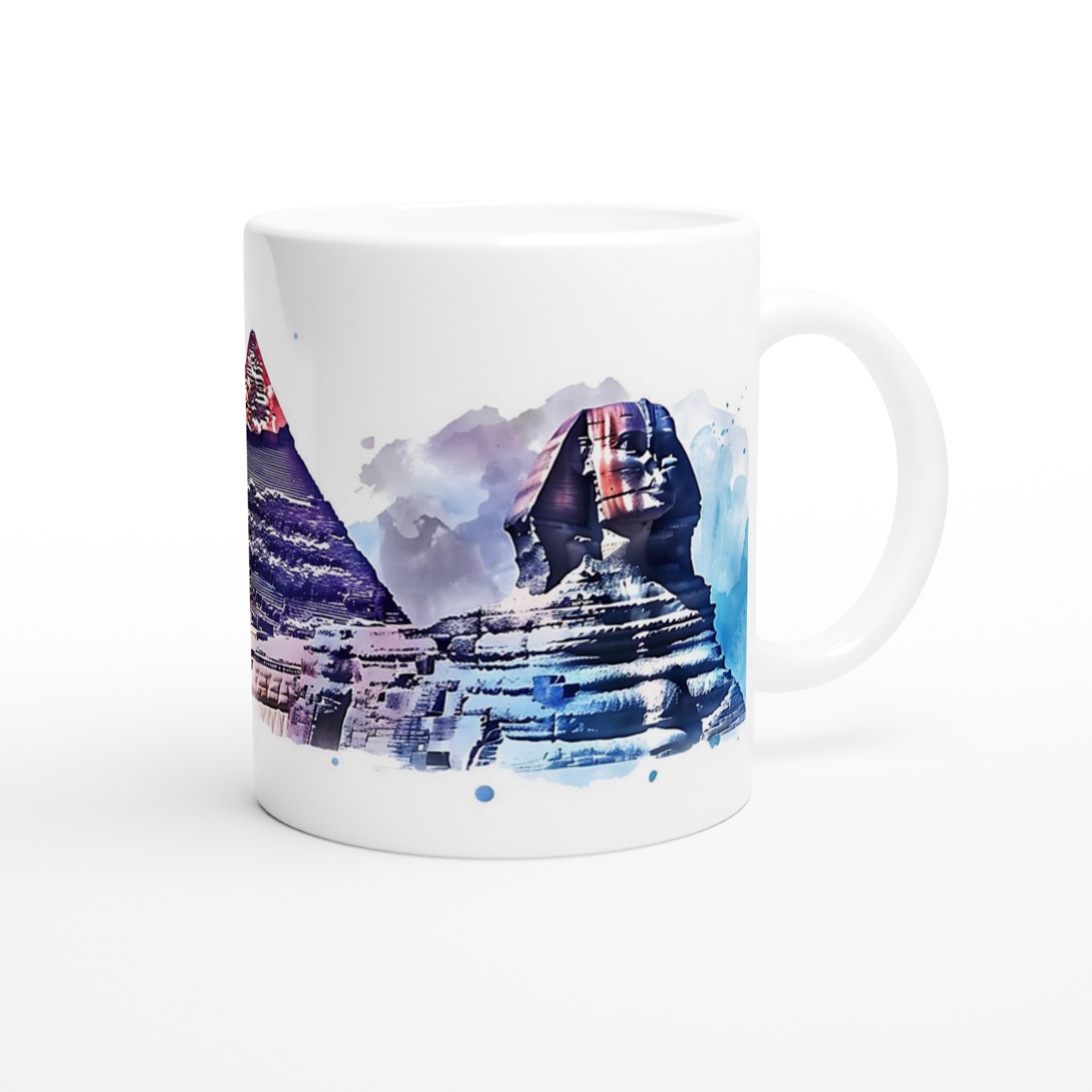 Egyptisk Akvarell Mugg - Sfinx & Pyramider i Levande Konst, Välj Färg 9 c2d82e38-d155-4900-9e78-ae531c990ef3