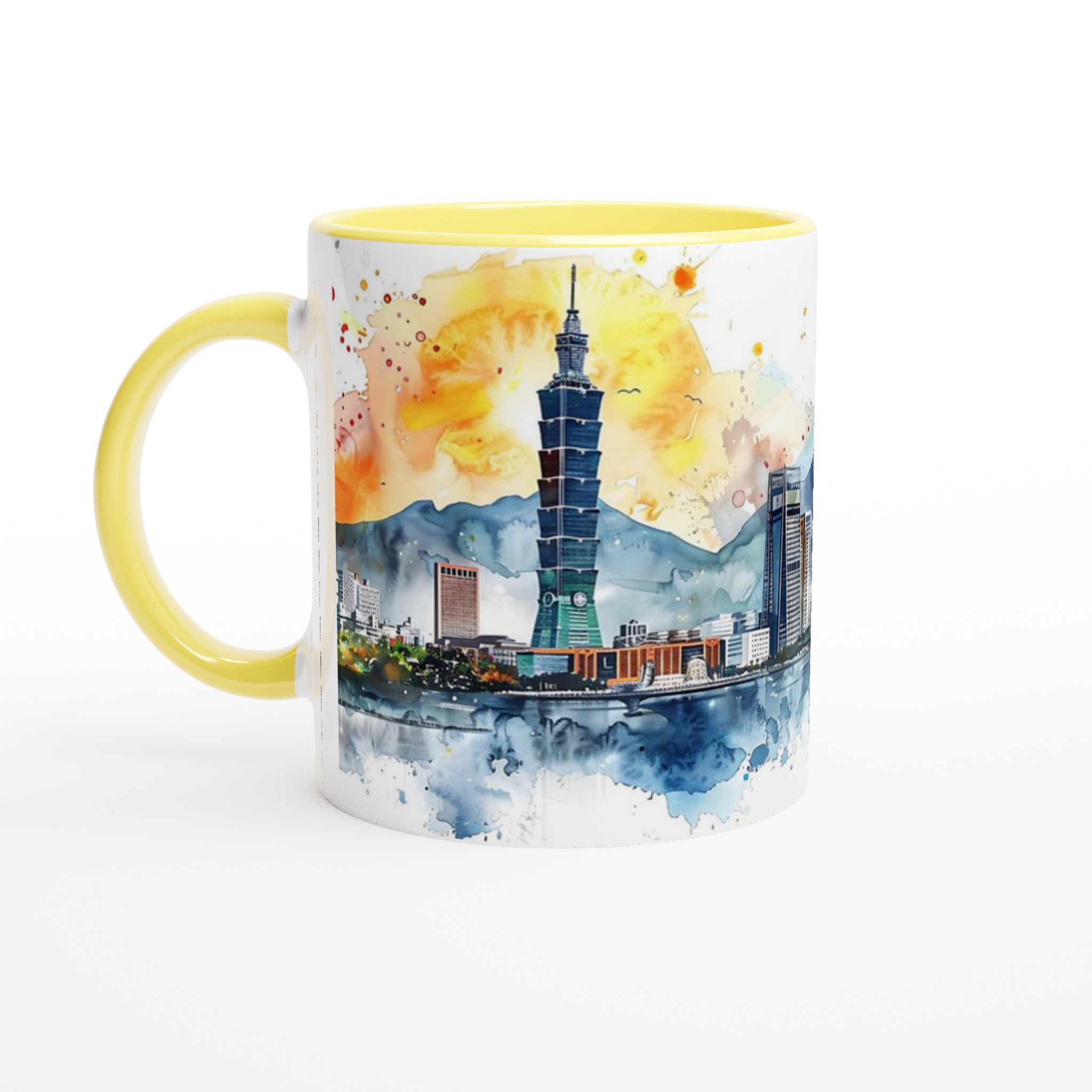 Stilren Keramikmugg - Stadslandskap i Akvarell | 11oz Premium Mugg i Flera Färger 3 c30b525d-44a3-40e3-8ab0-053a35e8fa39