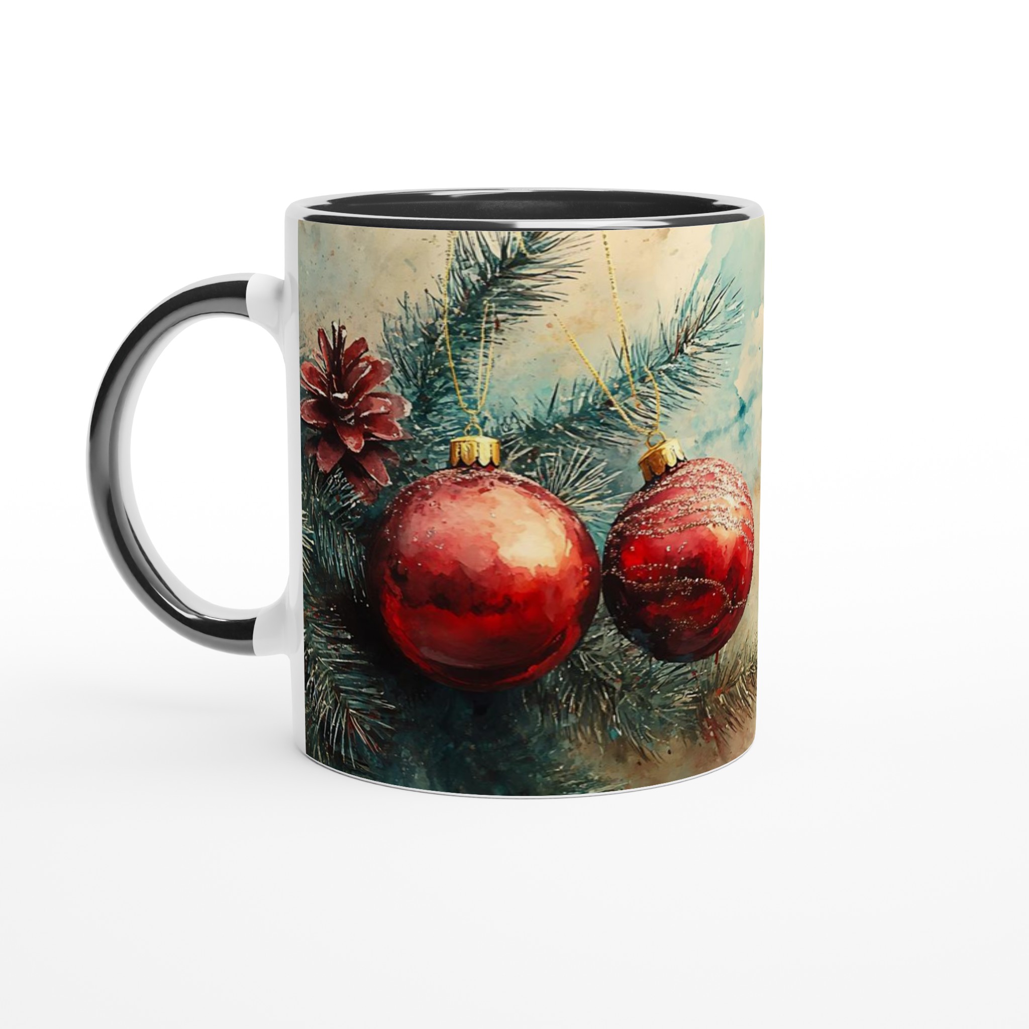 Festlig Vattenfärg Julmugg – 11 oz Keramisk Kaffemugg med Akvarellinspirerad Design 4 c31407b6-2762-429e-84b1-2fd7725d7834