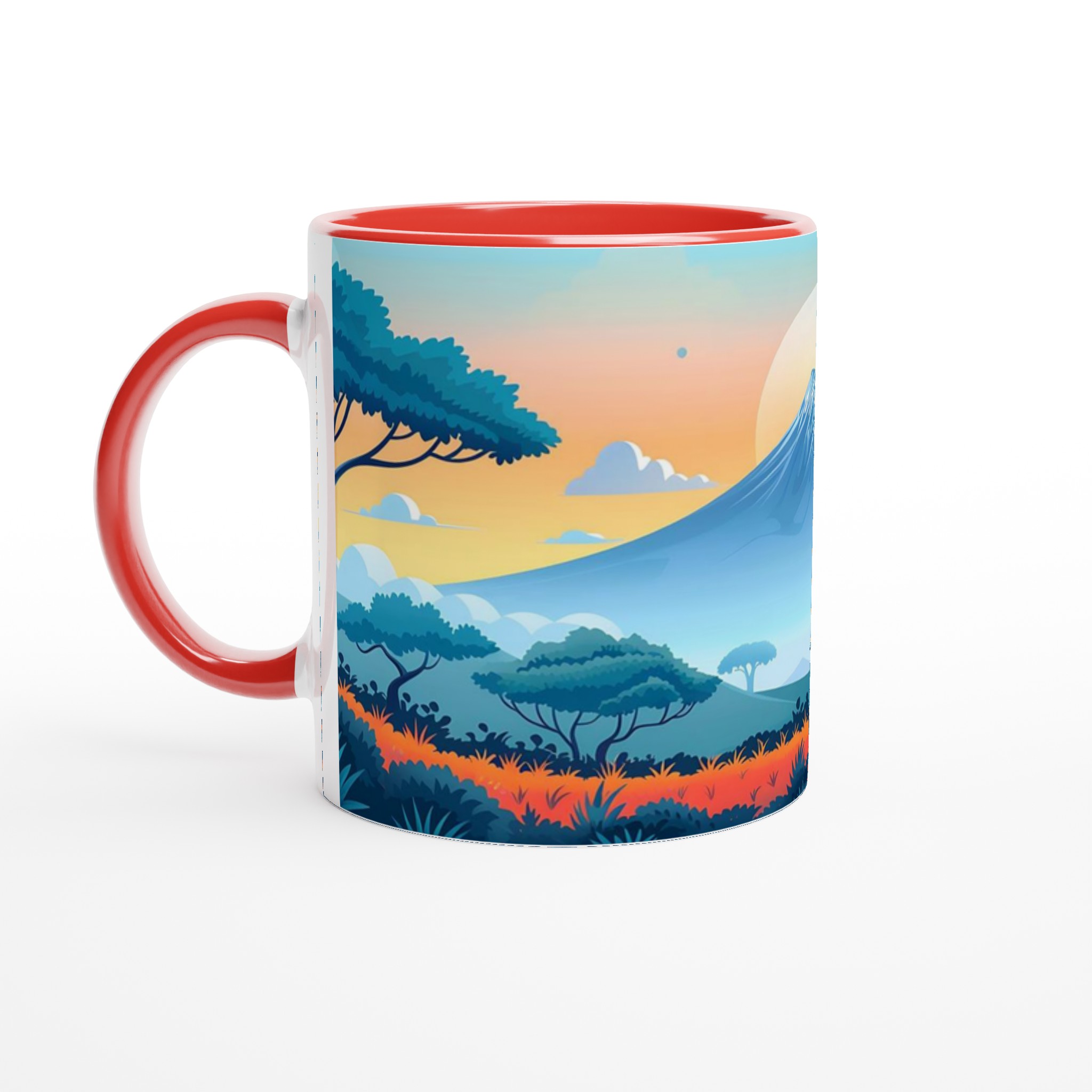 Mt. Fuji Soluppgång Keramikmugg - 11oz, Välj din färg 5 c32ac6a7-c644-406e-bb7f-214880d9c85c