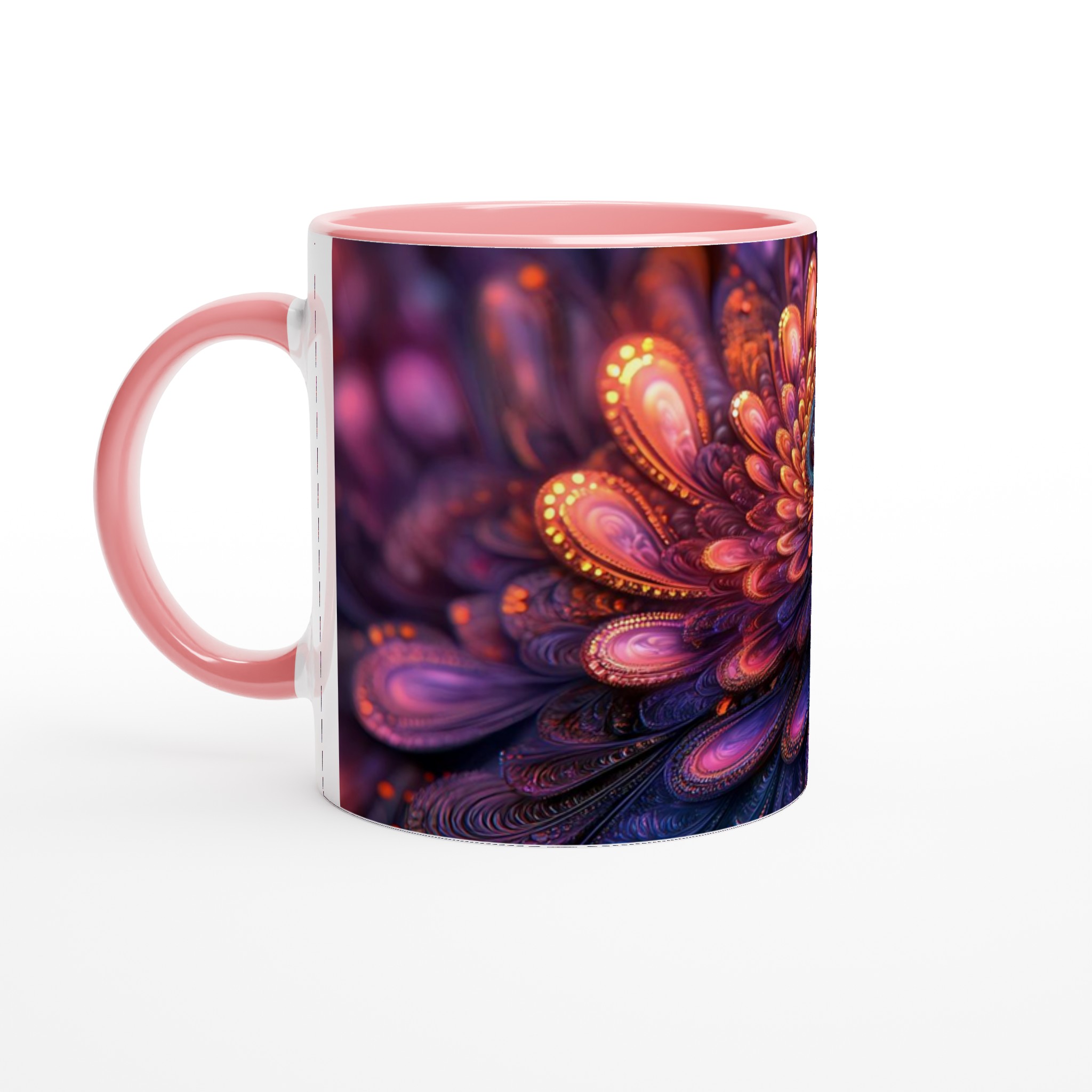 Kosmisk Blomster Keramisk Mugg – 11 oz Vit – Upplev Magisk Design i Varje Klunk 6 c34c6f1a-0f66-47e5-94ad-1abfaca2f7af