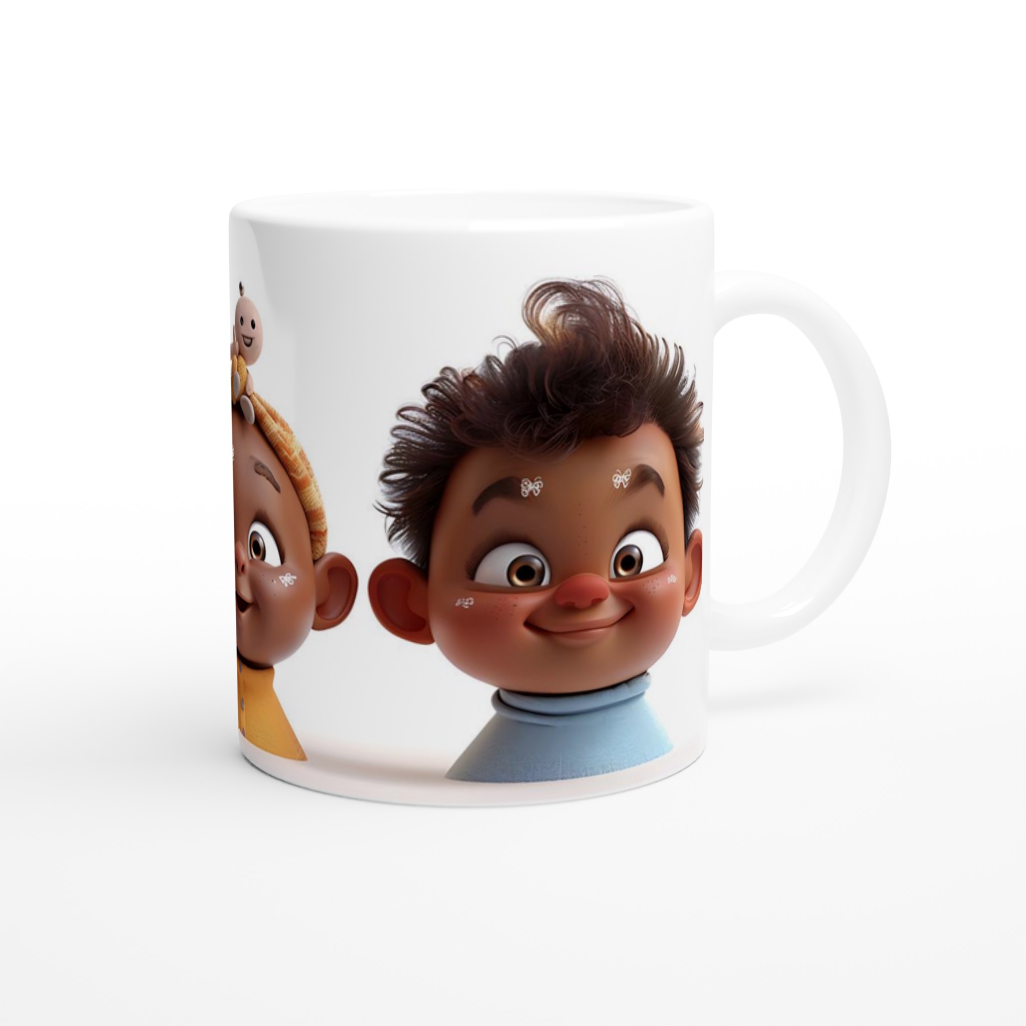 Söta Barnansikten Keramisk Mugg – Färgglad Glädje för Kaffe, Te och Varm Choklad – 11 oz i Väljbar Färg 9 c35200cd-e875-4ab4-b350-9e9f40a74cad