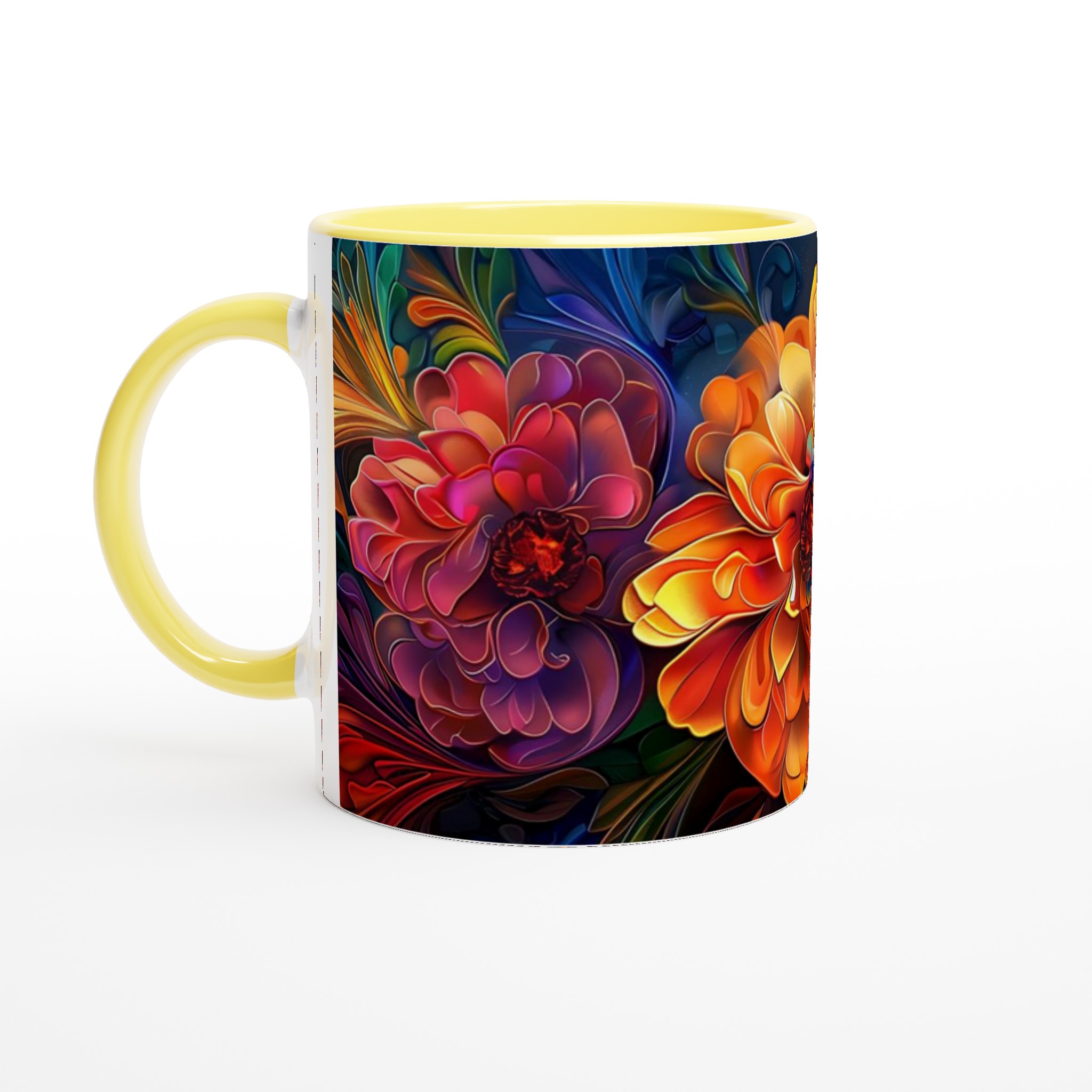 Abstrakt Blomster Keramikmugg 11oz – Levande Konst för Dina Fikastunder 3 c356cd80-7a52-4483-9cd0-3279b3dfca8c