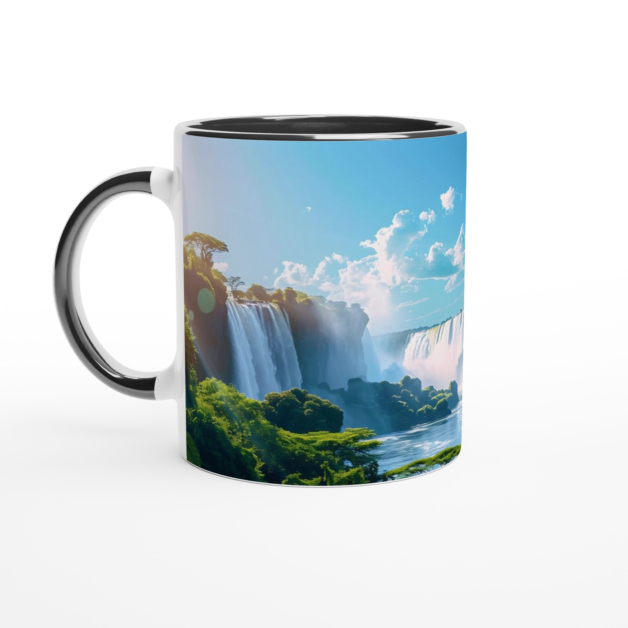 Vattenfallskaskad Mugg - 11oz Keramisk Kaffemugg i ditt val av 7 Livfulla Färger 4 c35743e5-5190-4508-9251-c95be88e2c9f