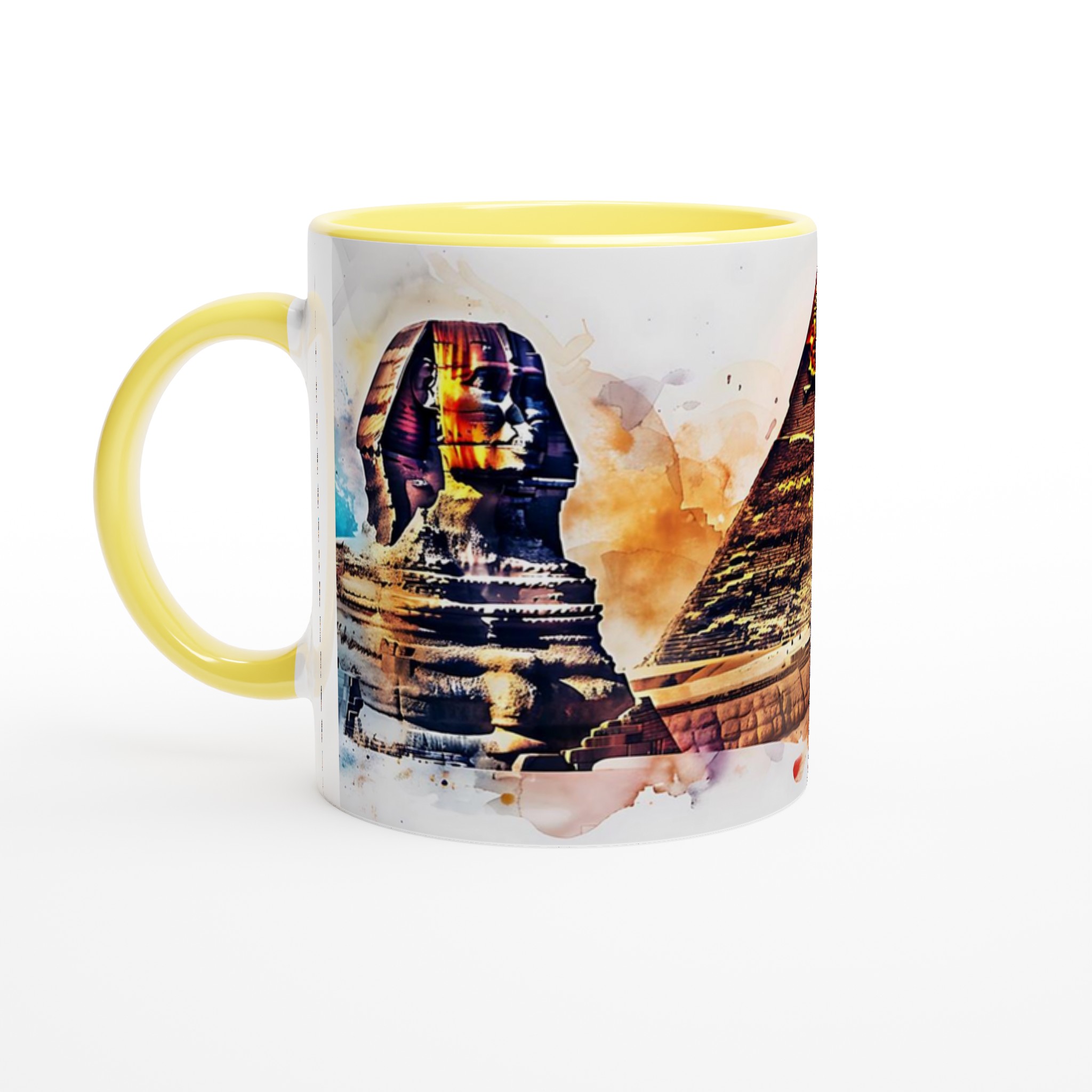 Egyptisk Akvarell Mugg - Mystisk Pyramider & Sfinxer Konst Mugg i Flera Färger 3 c38044b8-4494-4fcf-8f83-d98645066900