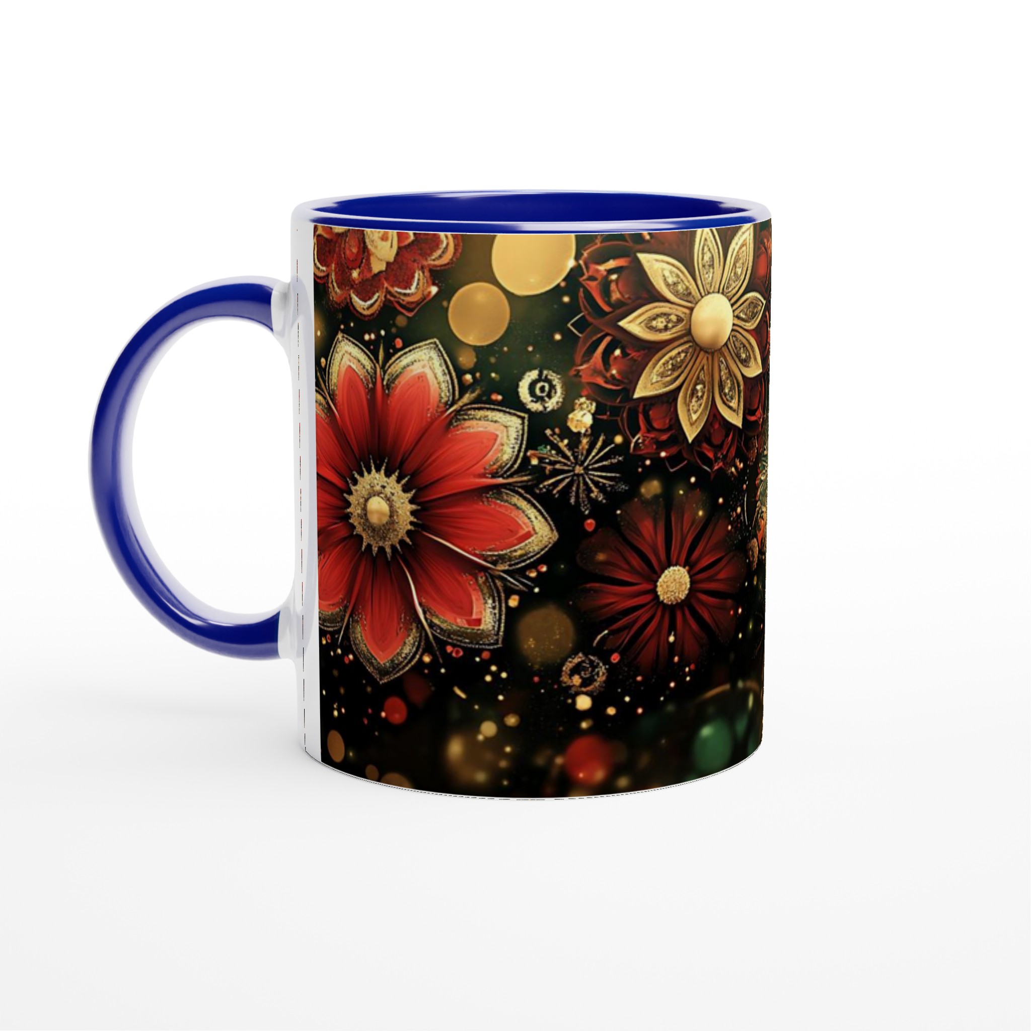 Lyxig Mugg "Förtrollad Blomsterprakt" – 11 oz Keramisk Kaffemugg i Sju Glänsande Färger 2 c39a2270-500c-4ca1-99c0-89256f82a366