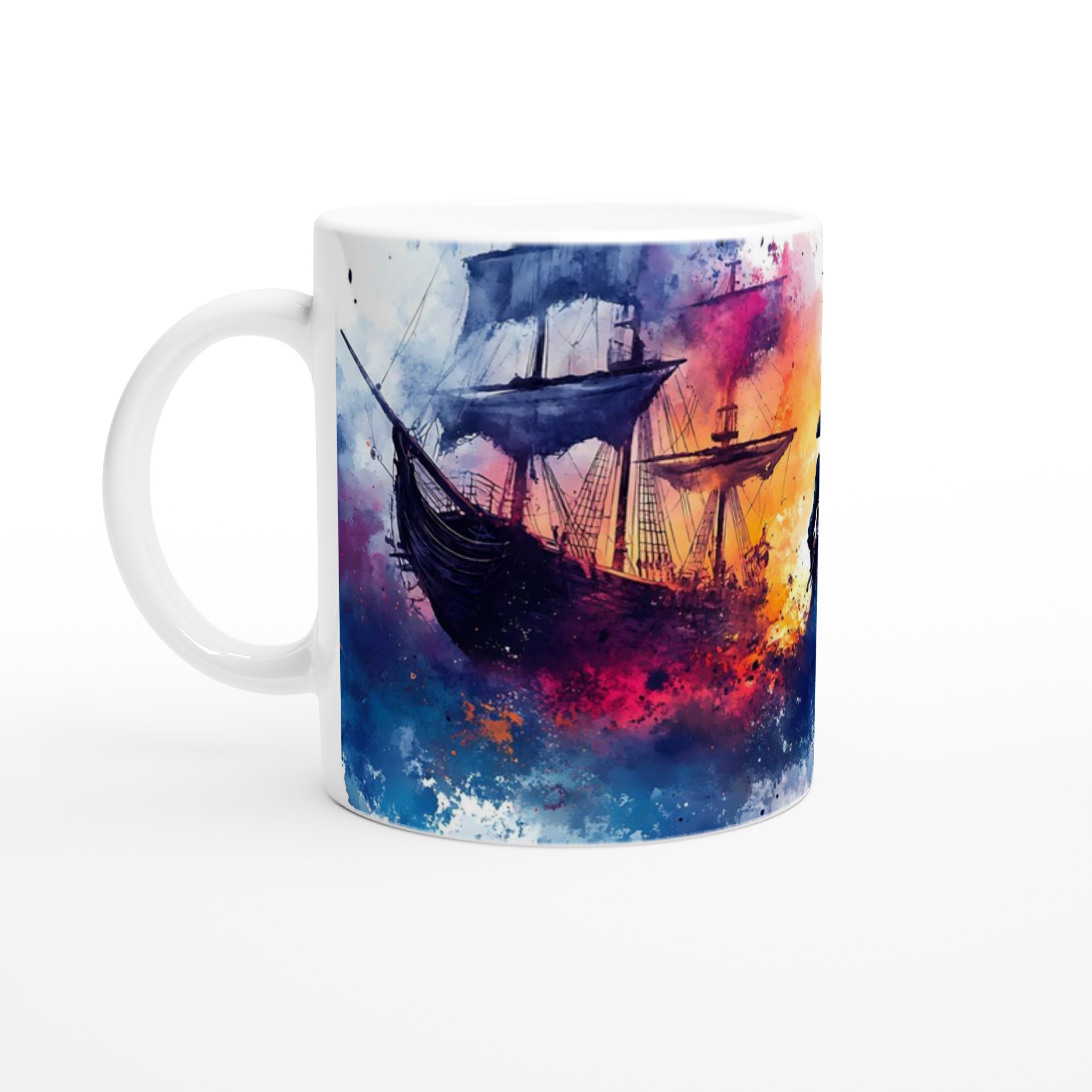 Pirate's Voyage Watercolor Mugg – Äventyrlig Keramikmugg i 7 Fantastiska Färger 1 c39cf053-0036-4348-a01b-b5498015a96b