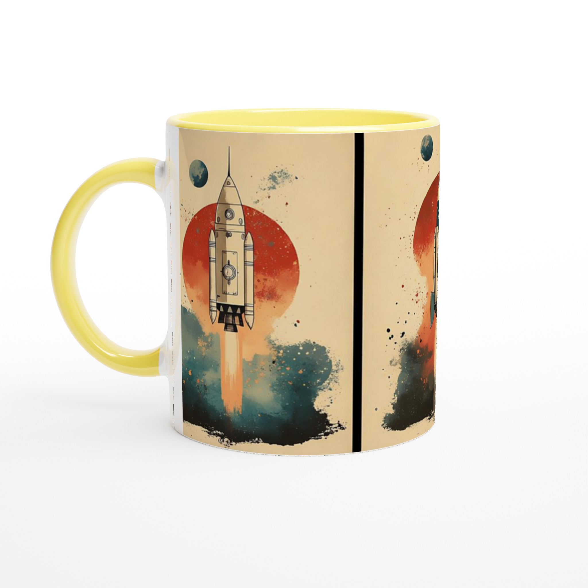 Retro Rymdraket Keramikmugg - 11oz, Välj Din Färg! 3 c3bde9e7-b98b-4d86-8cd1-ff67c7e51311