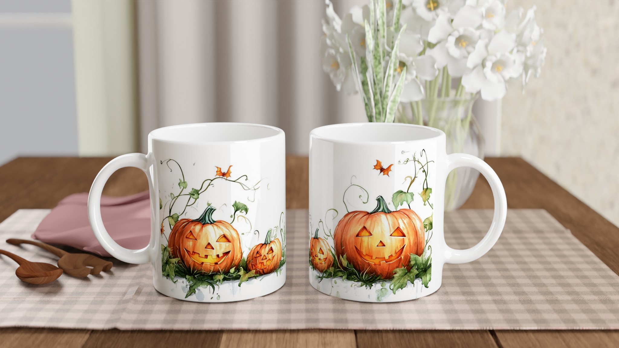 Bus eller godis! Klassisk Halloweenpumpa Mugg – Spöklikt charmig 11oz keramikmugg i ditt val av färg 10 c3cc585a-31c8-461f-9fe6-440d1ec5b5a1