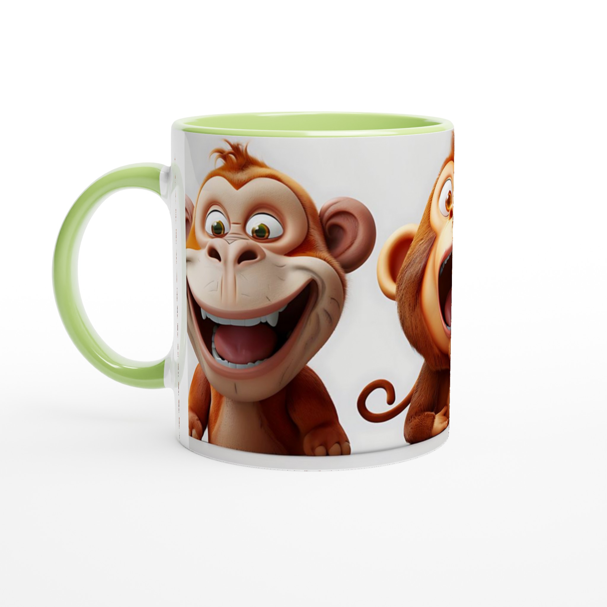 Glada Apor Keramikmugg - 11oz Rolig Kaffekopp med Uttrycksfull Design i 7 Färger 7 c3cf291b-81b7-411e-b75f-7f86cece09ee
