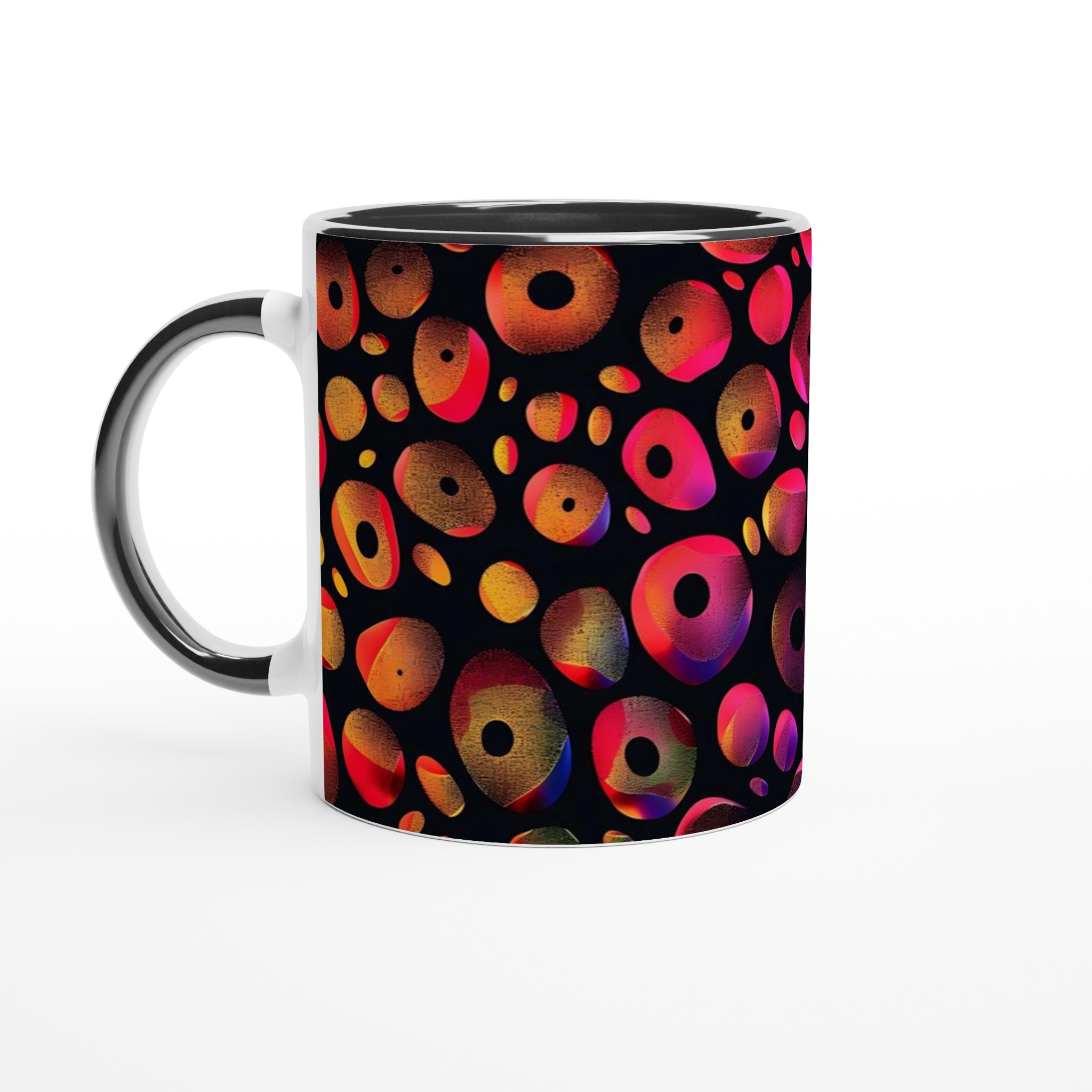 Abstrakt Neon Bubbel Keramikmugg - 11 oz Kaffemugg i Ditt Val av Färgstarka Nyanser 4 c3e57831-2fb8-473a-9308-ef4eeea4ecdd