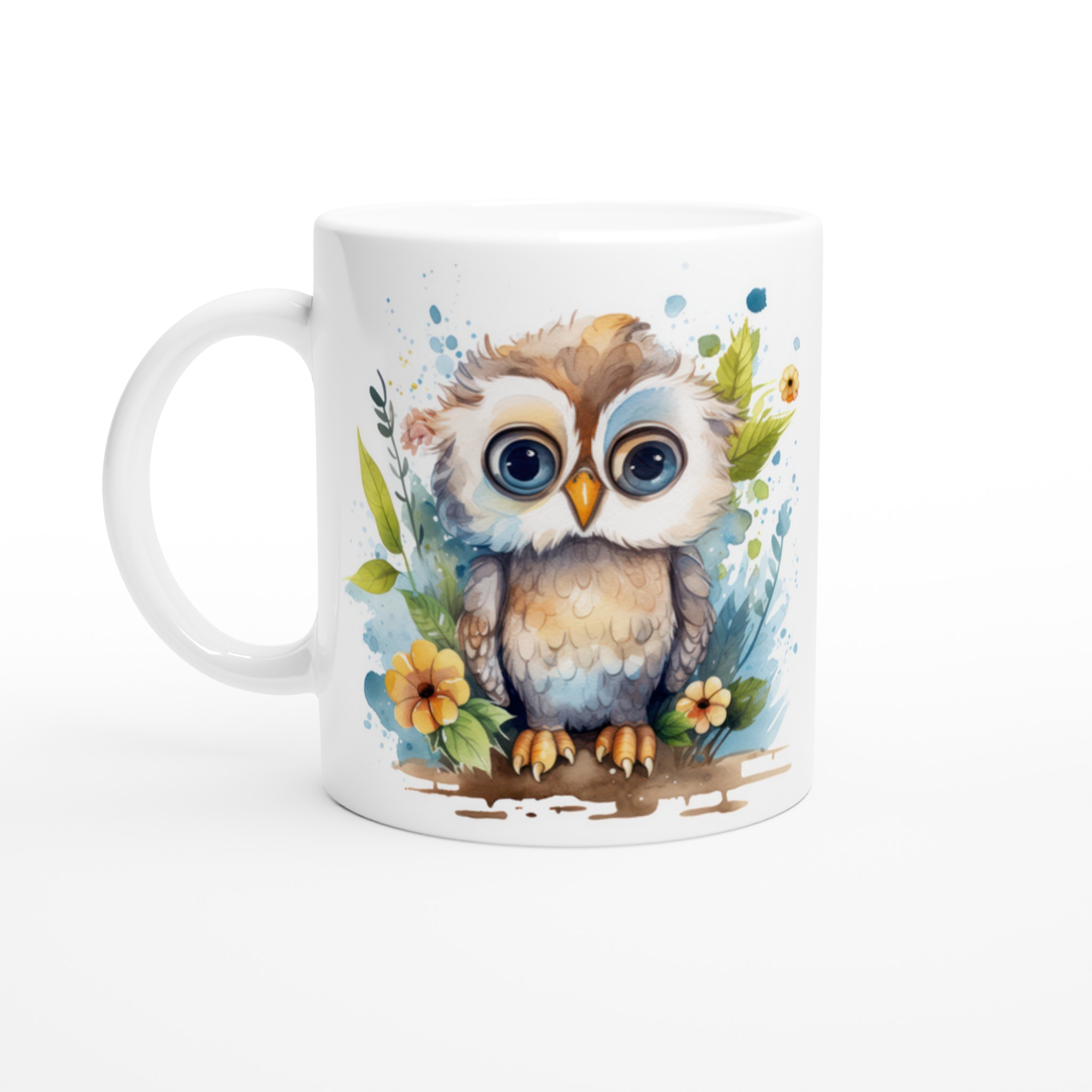 Vit 11oz keramisk mugg med charmig uggla – välj bland sju lekfulla färger 1 c3ef0bf2-1448-42e1-9d95-e787fd40fb49