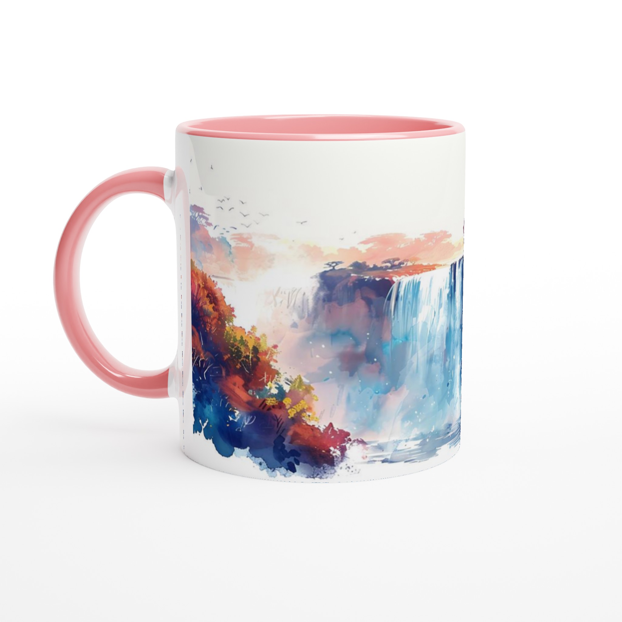 Akvarell Vattenfall Keramikmugg - 11oz konstnärlig mugg i ditt färgval 6 c3fccd7b-793c-4d6d-a4d5-6a0768550937