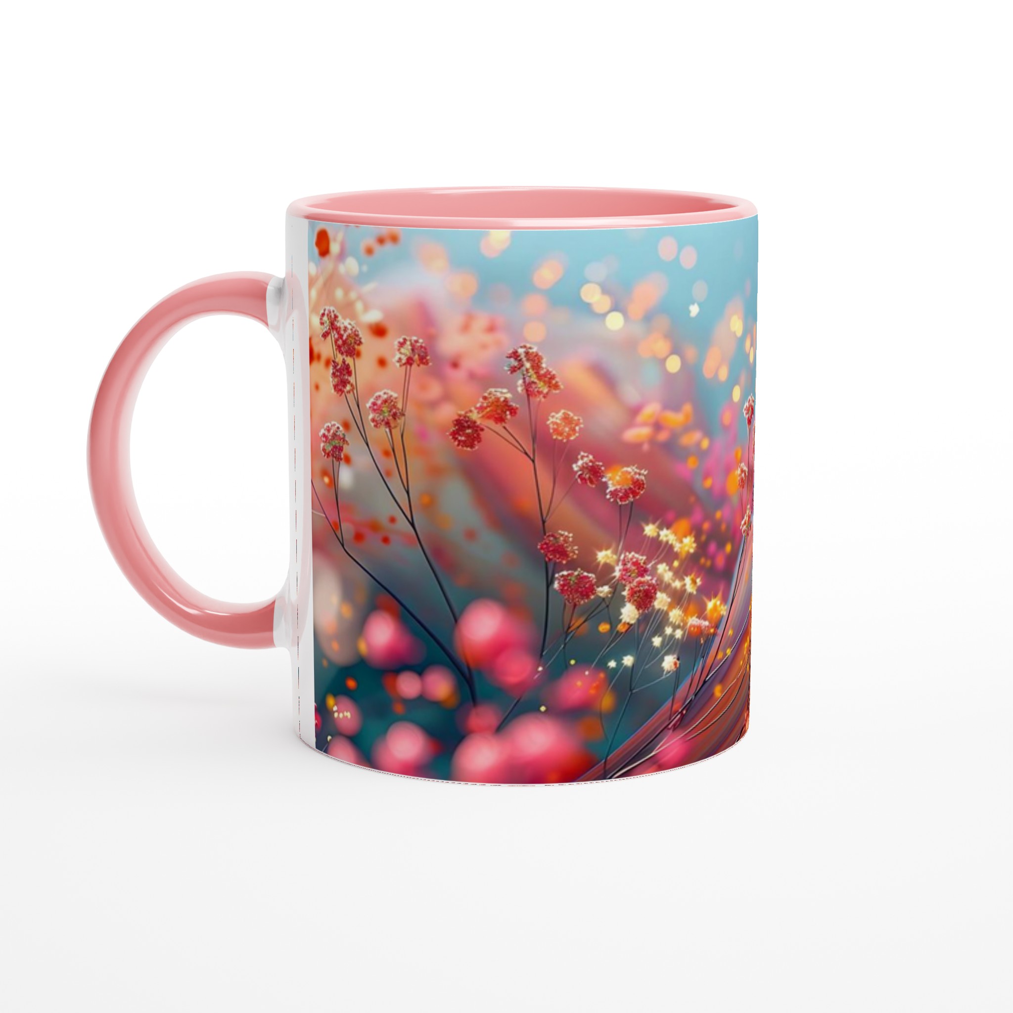 Färgsprakande Blomsterdröm: 11oz Keramikmugg i ditt val av sju livfulla färger 6 c400ce49-21f6-4807-81ea-d33bb6ee8180