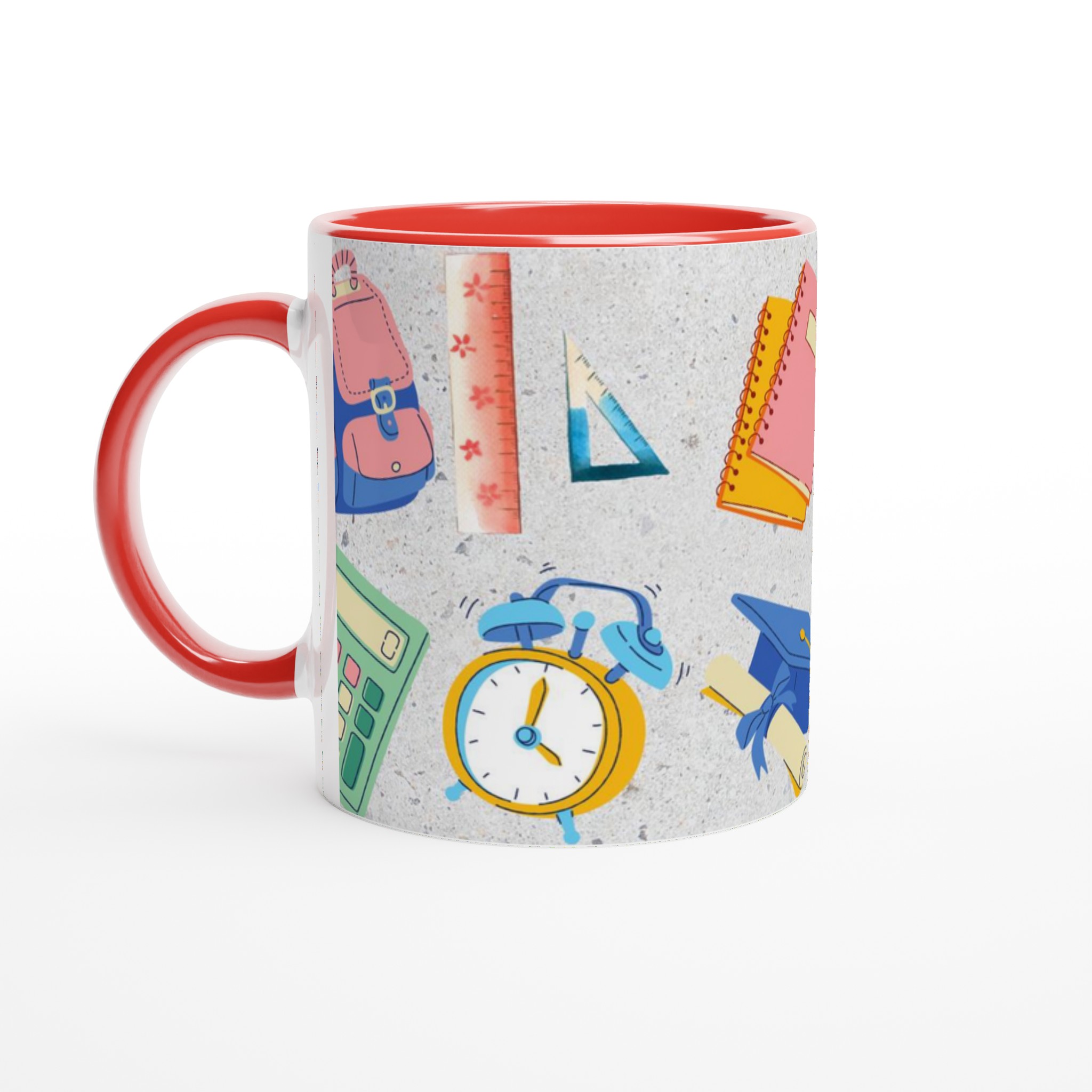Vit 11oz keramisk mugg med lekfull skolstil – välj bland sju livfulla keramikkulörer 5 c41c8a42-a4e8-4b72-83f5-7d609c590b6e