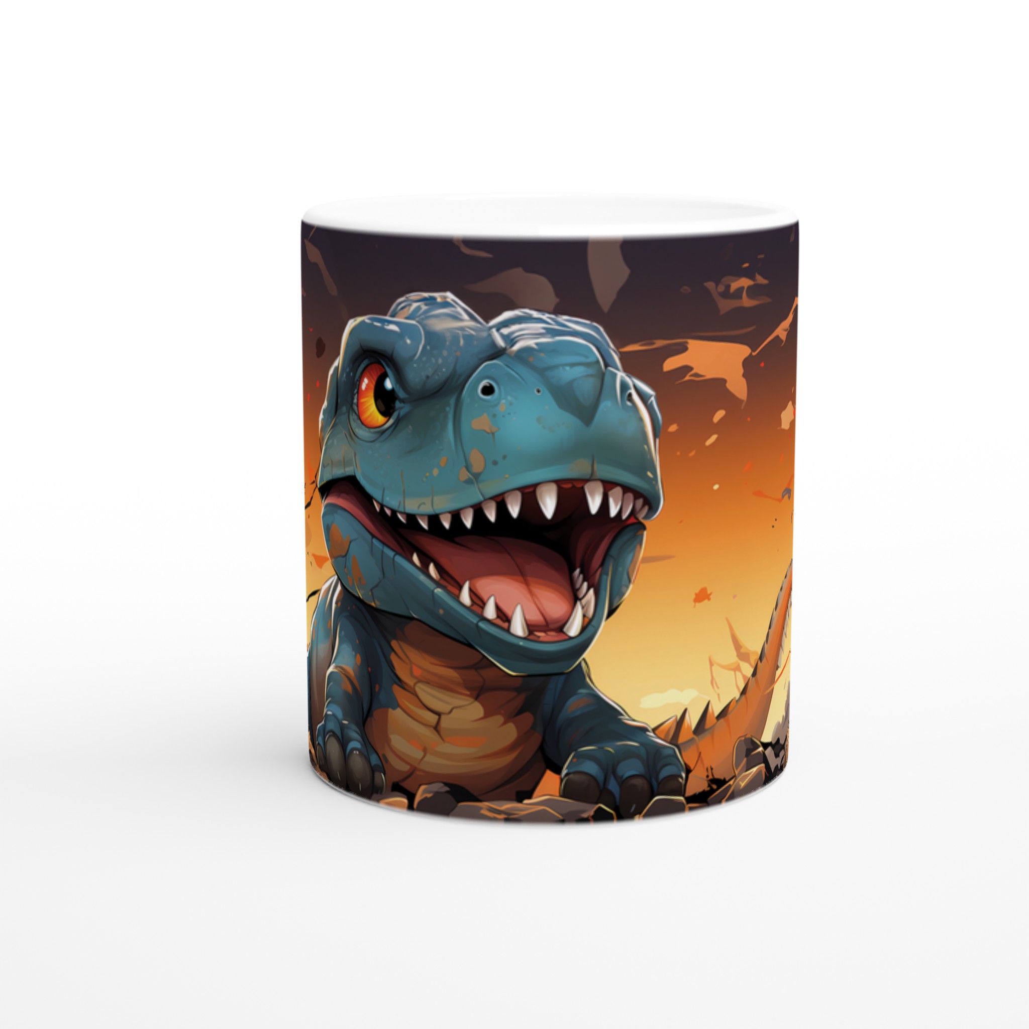 T-Rex Äventyr 11oz Keramisk Mugg – Färgglad Dinosaurie Illustration i Valfri Färg! 8 c4543aa2-89aa-4e65-851f-46d860398b2d