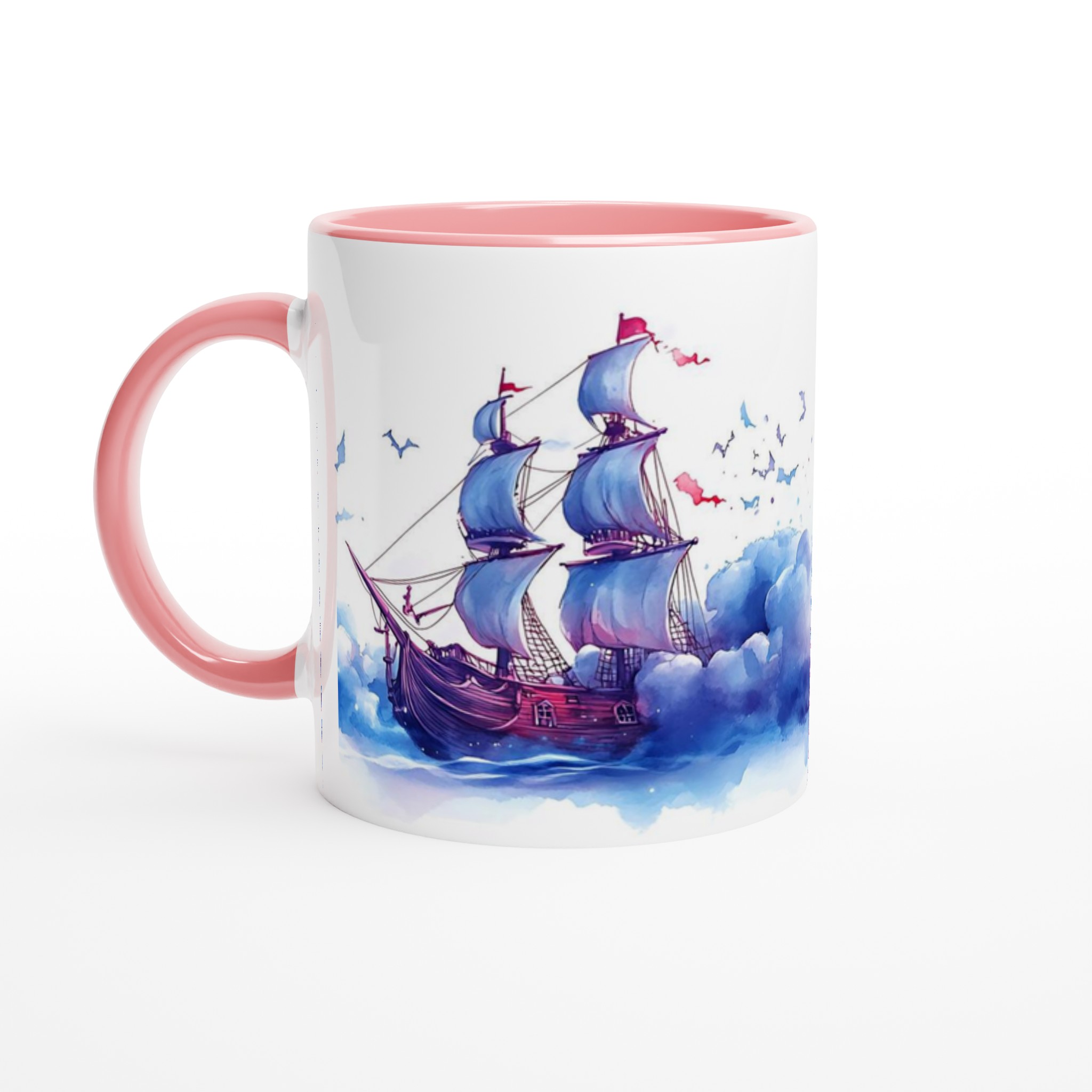 Magisk Akvarell Mugg – Segelfartyg Bland Färgstarka Moln, 11oz Keramikmugg i Valfri Färg 6 c457d234-2bf4-4fe5-83be-bba2180d4072
