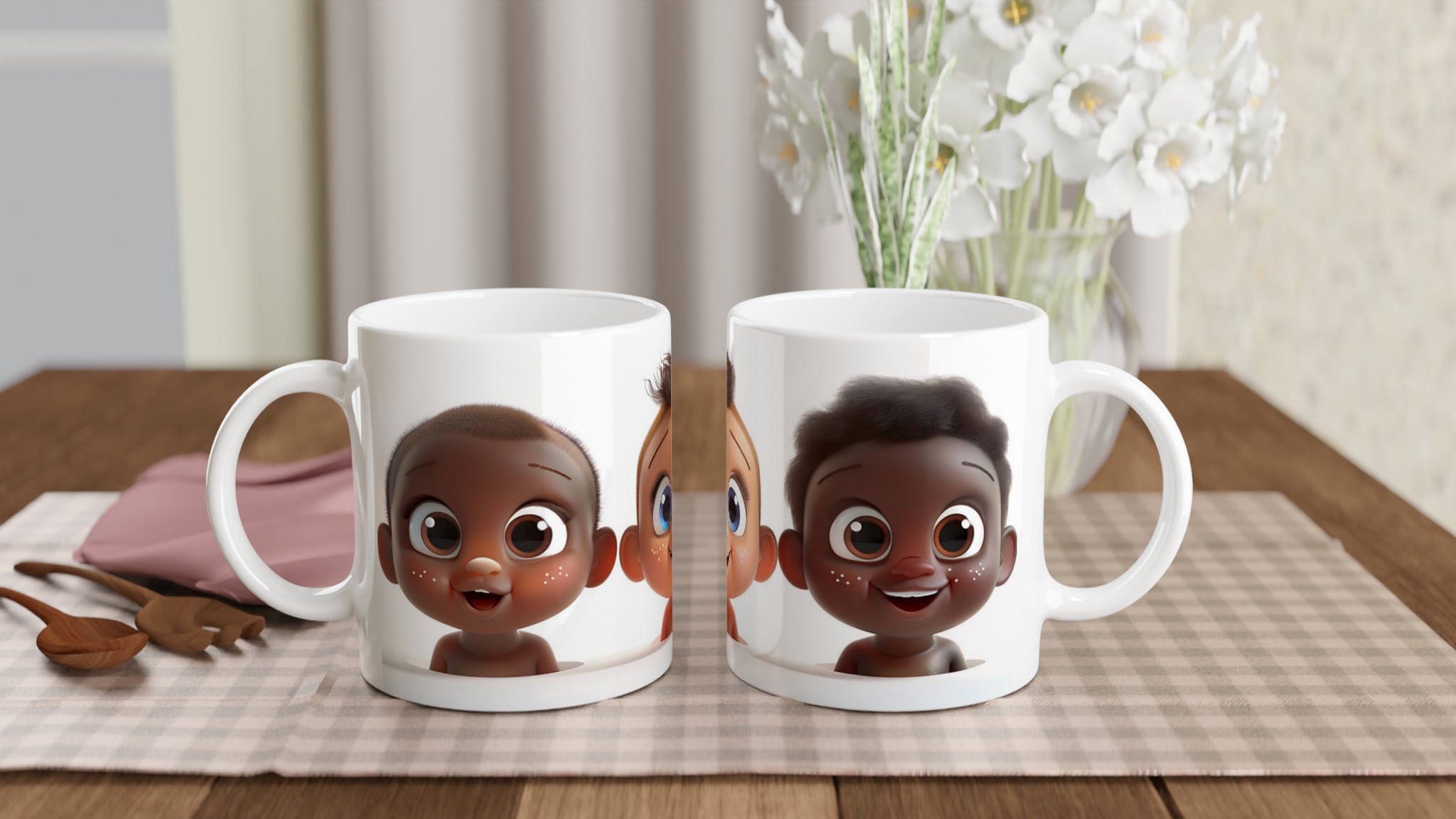 Charmiga Babyansikten Keramikmugg - En lekfull Vit 11oz Mugg med glädjefyllda motiv i flera färger 10 c45d4b78-5f15-4a06-af52-157bc121b49b