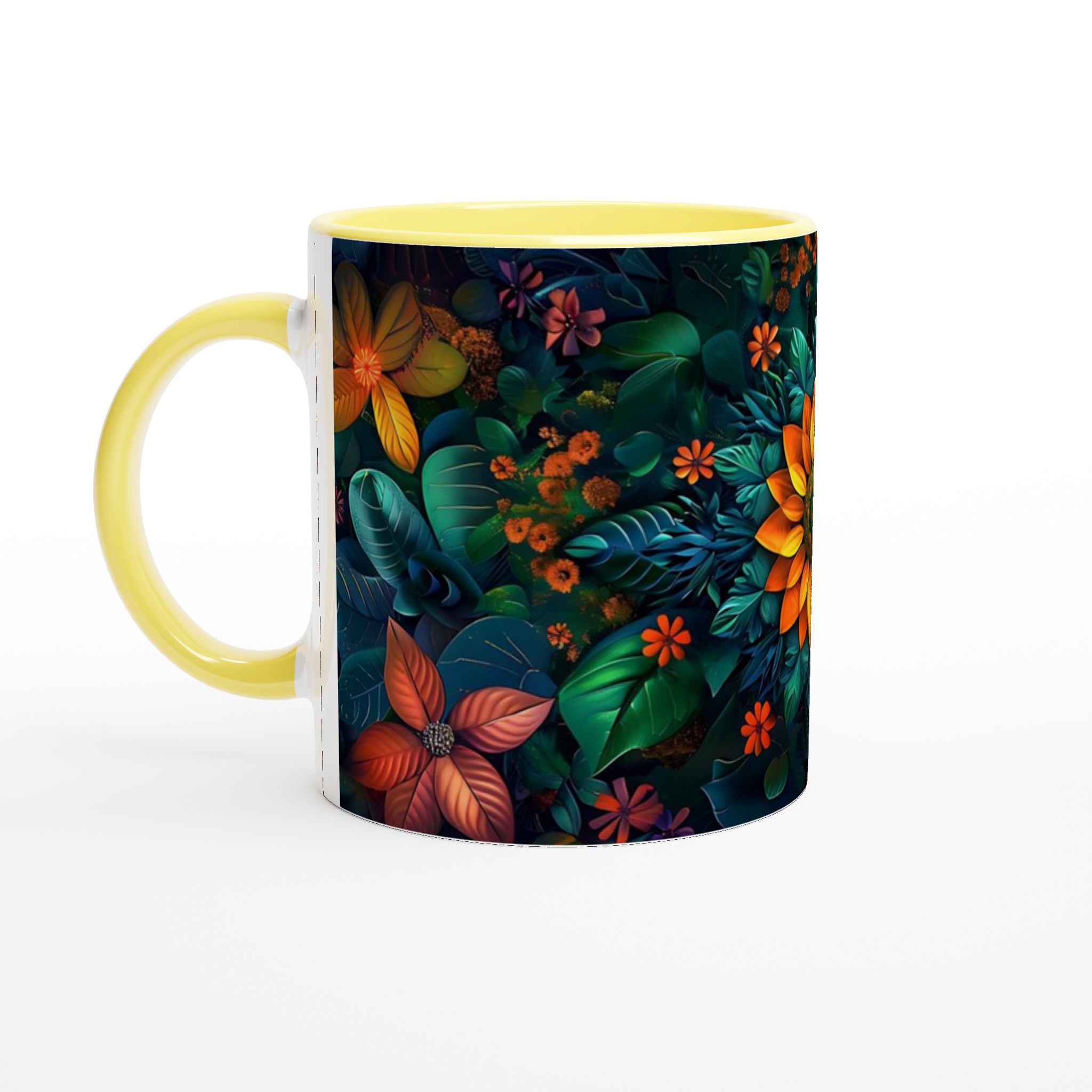 Tropisk Bliss Keramisk Mugg – Konstnärlig Blomsterdesign i 7 levande färger 3 c46b1b4a-9c59-4bd8-8142-2900fc7fd4c8