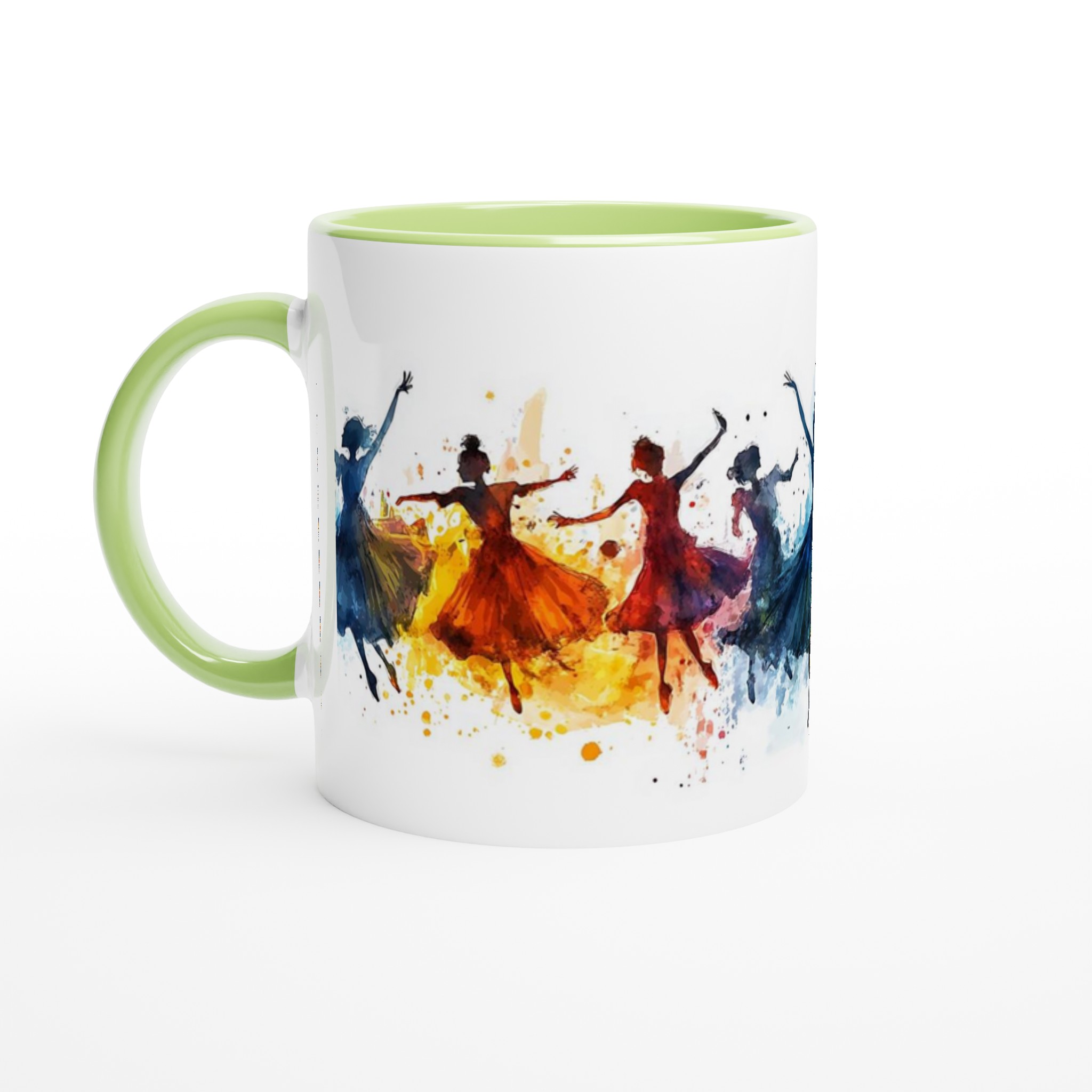 Dansande Ballerinas – Färgstark Akvarellmugg – 11oz Keramisk Kaffemugg i Valfri Färg 8 c476c005-ad8f-4326-a238-dca0702abf36