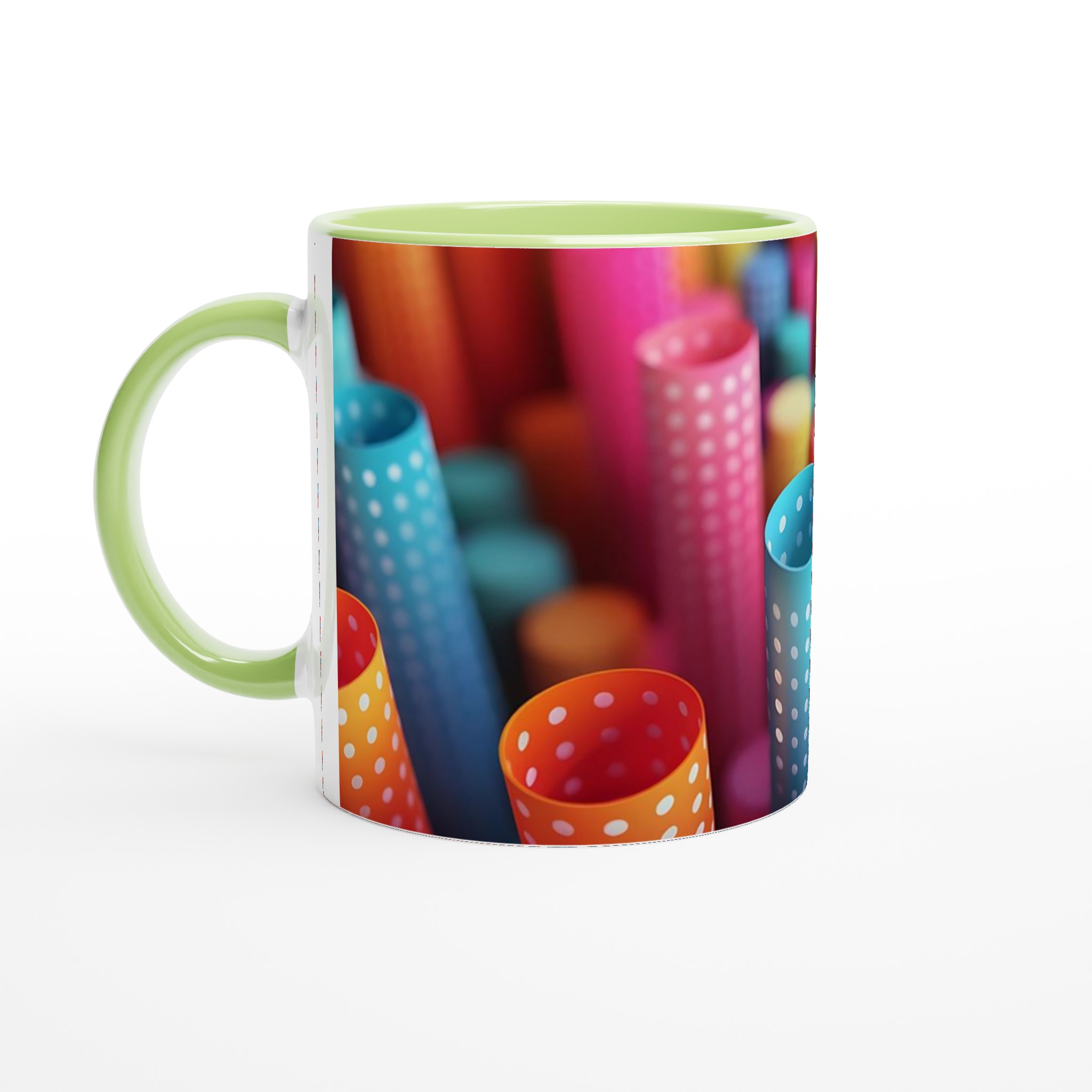 Färgsprakande 11oz Keramikmugg med prickar – Välj din glada nyans! 7 c4b7294b-6c02-492a-929e-d57ed5b35790
