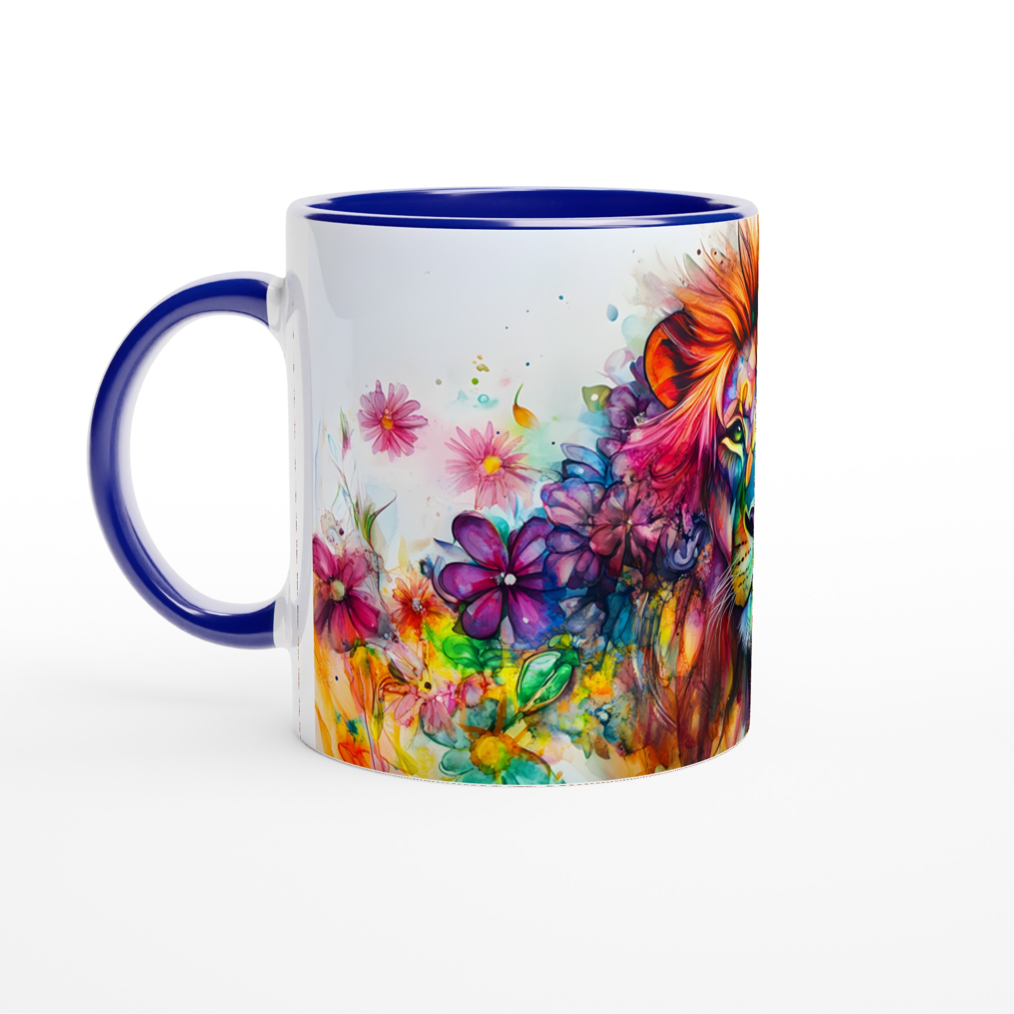 Färgglad Lejon Akvarell Mugg – Uttrycksfull 11oz Keramikmugg i Valfri Färg 2 c4bde7ea-0faa-4a30-ae36-2d212e8bfadc