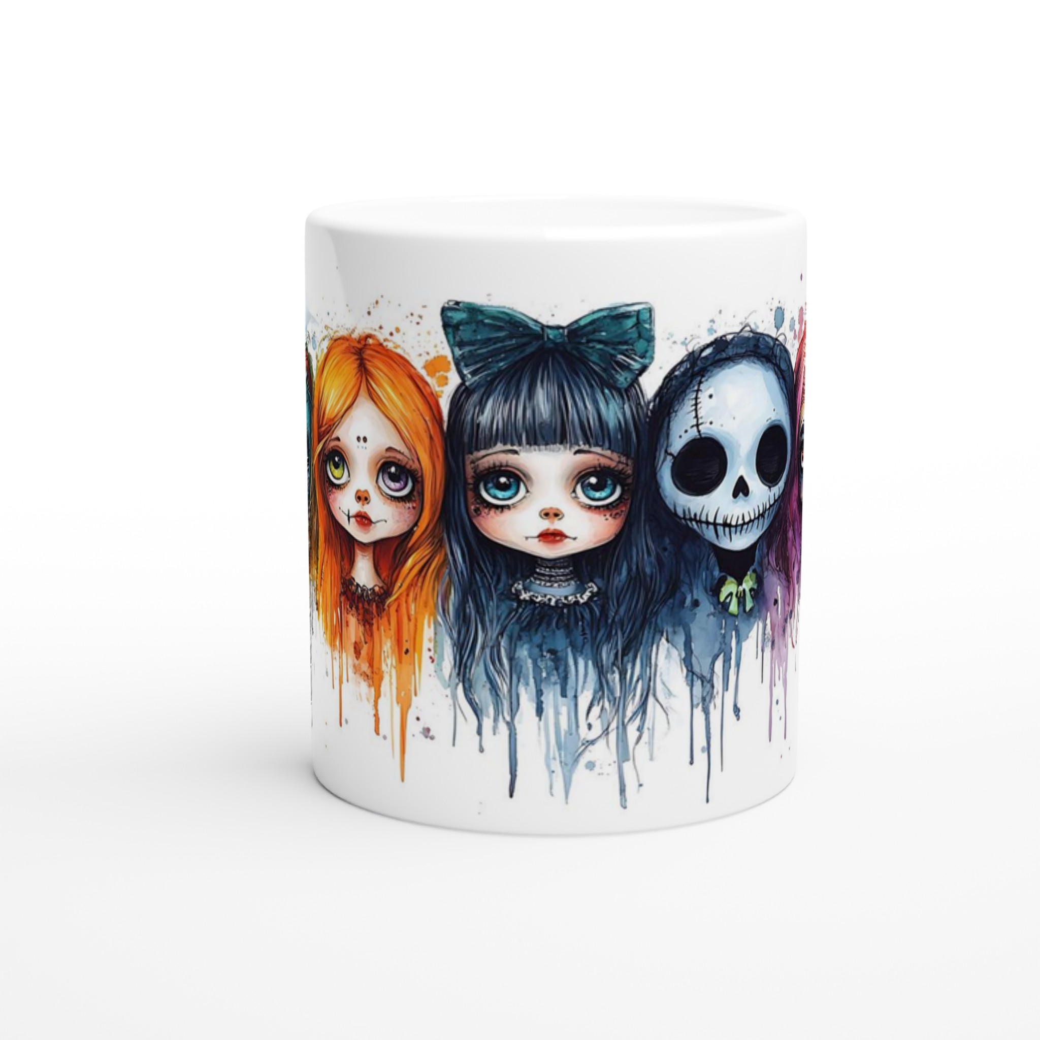 Udda Vänner Keramisk Mugg – Gotisk Akvarell Design i 7 Färger 8 c4d56408-f4a6-41d3-8dcc-61ef14d35166