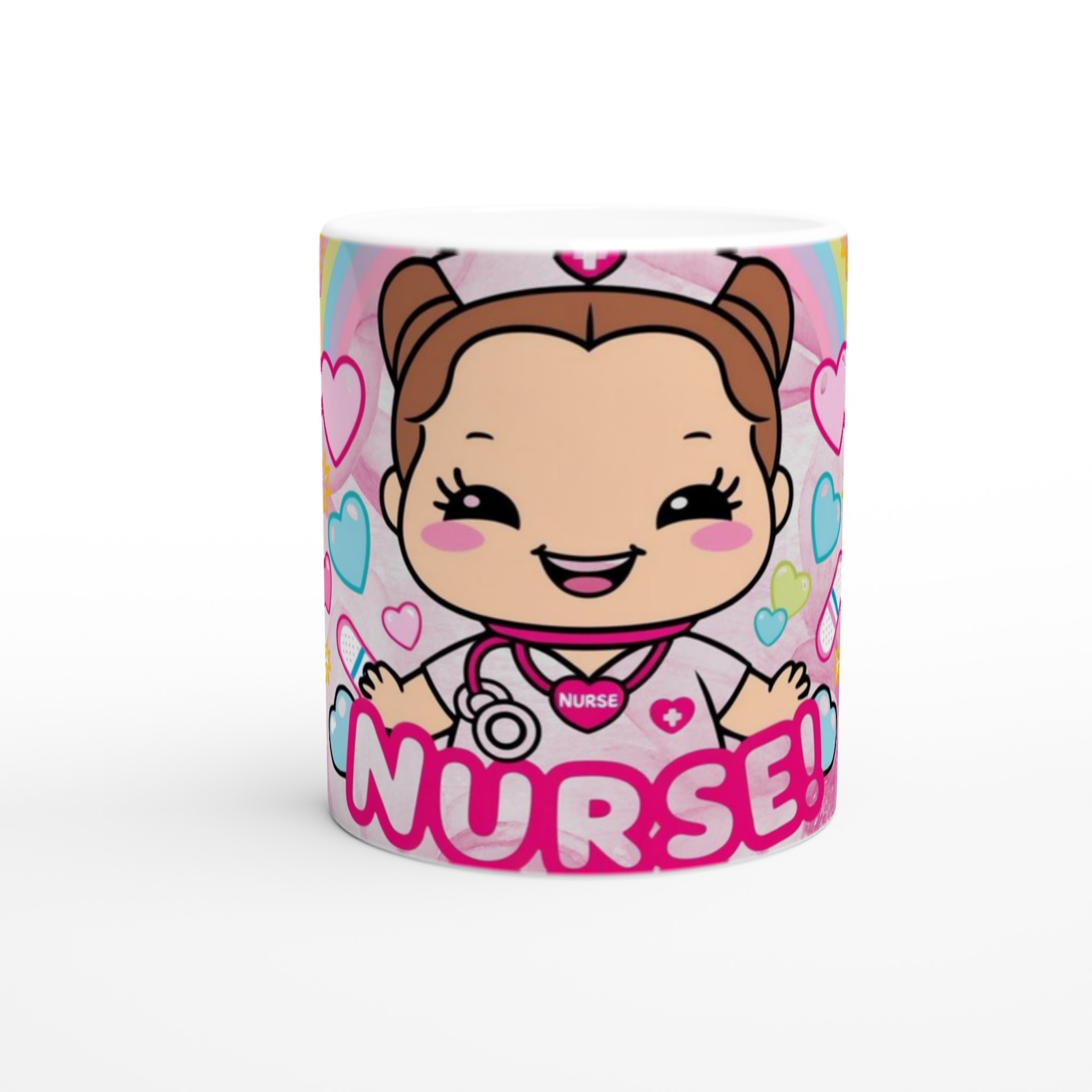 Charmig Ceramic Mug 11oz med Söthet och Nurse Theme – Välj Bland Sju Färger 8 c5032c1e-6129-4177-a0c8-bccf38e26220