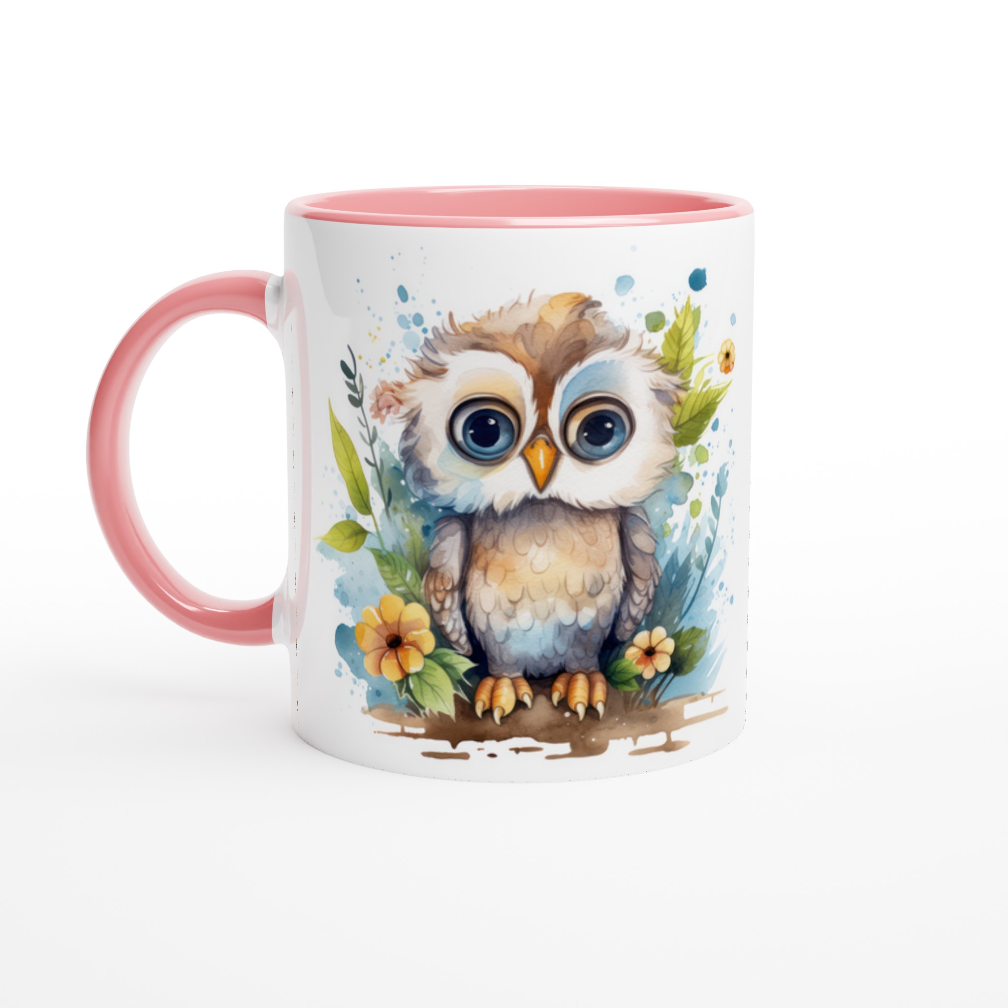 Vit 11oz keramisk mugg med charmig uggla – välj bland sju lekfulla färger 6 c5349b77-9089-43a3-9aa2-04a4af585c93