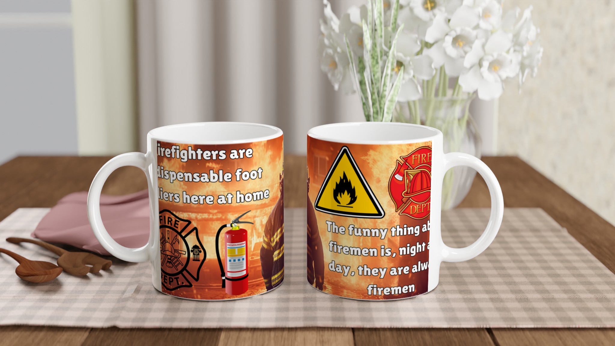 Vit 11oz keramisk mugg – hylla brandmän i ditt val av sju livfulla färger 10 c55172aa-ca8b-4c4c-bb91-ff580e09a1bc