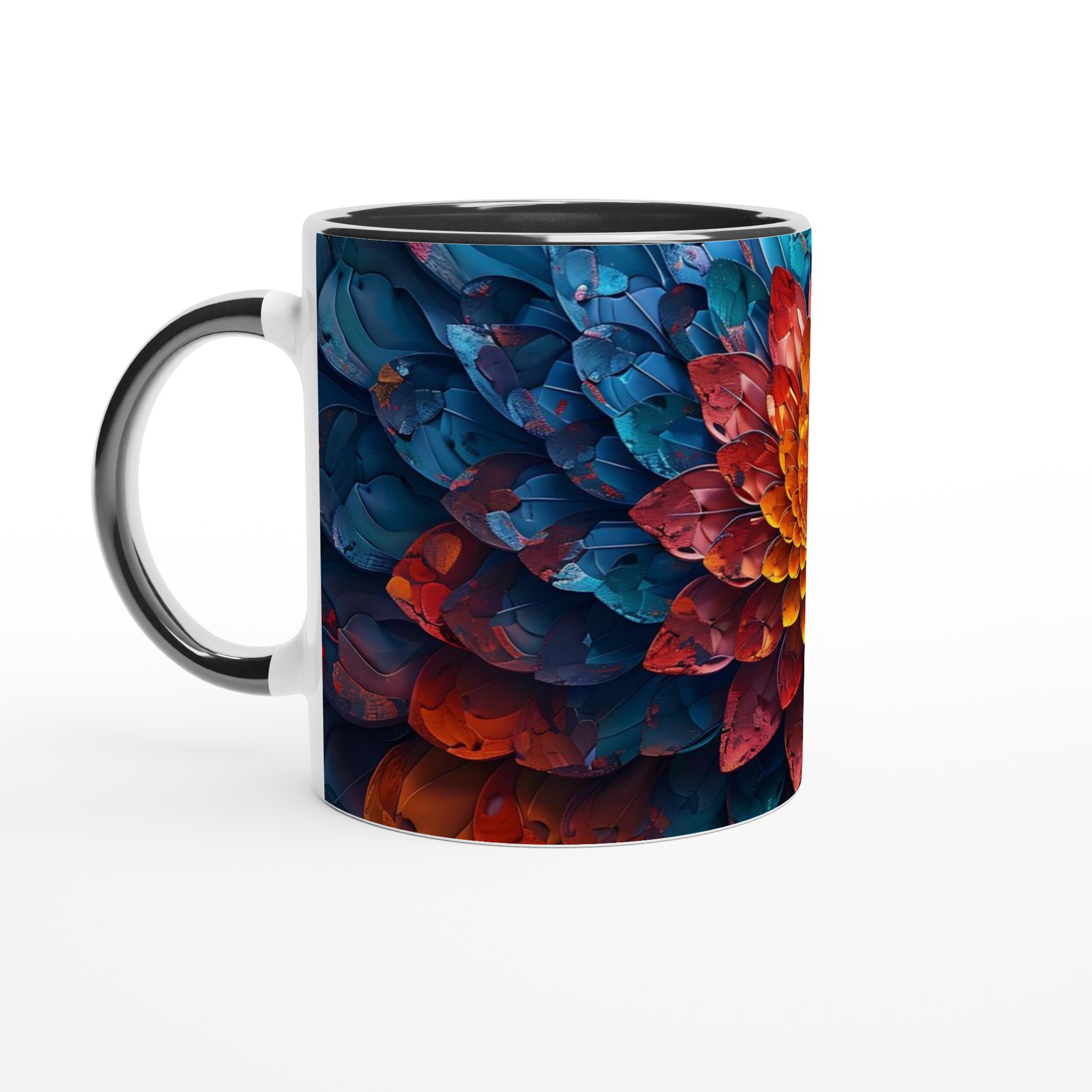 Abstrakt Blommig 11oz Keramisk Mugg – Konstnärlig Kaffekopp i Klara Färger 4 c56fba54-5c21-4098-9ac9-9d4e77e75564