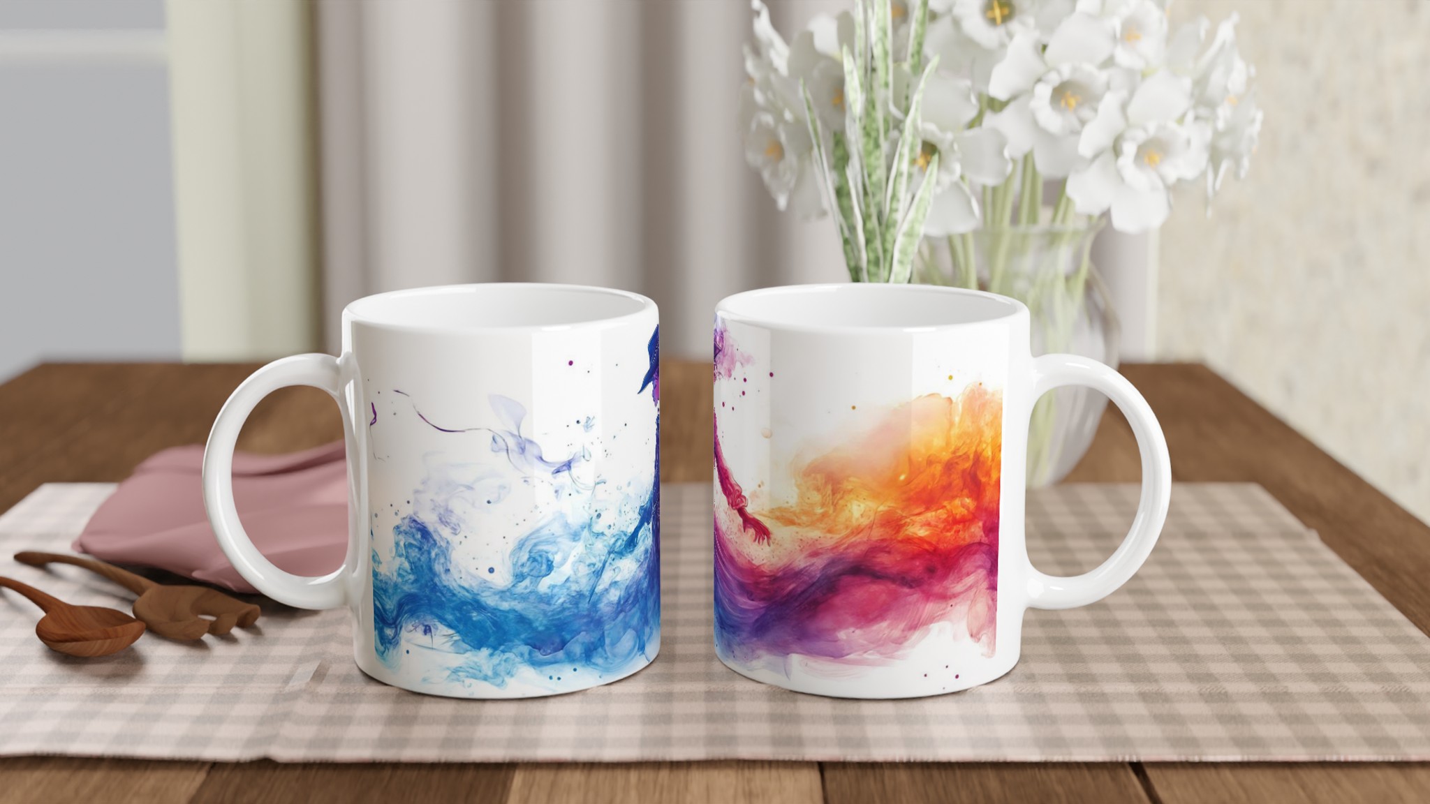 Konstnärlig Akvarell Dröm: 11oz Keramikmugg i ditt val av sju livfulla färger 10 c581b3ae-0df0-4ec2-9c27-648b8d62e5d6
