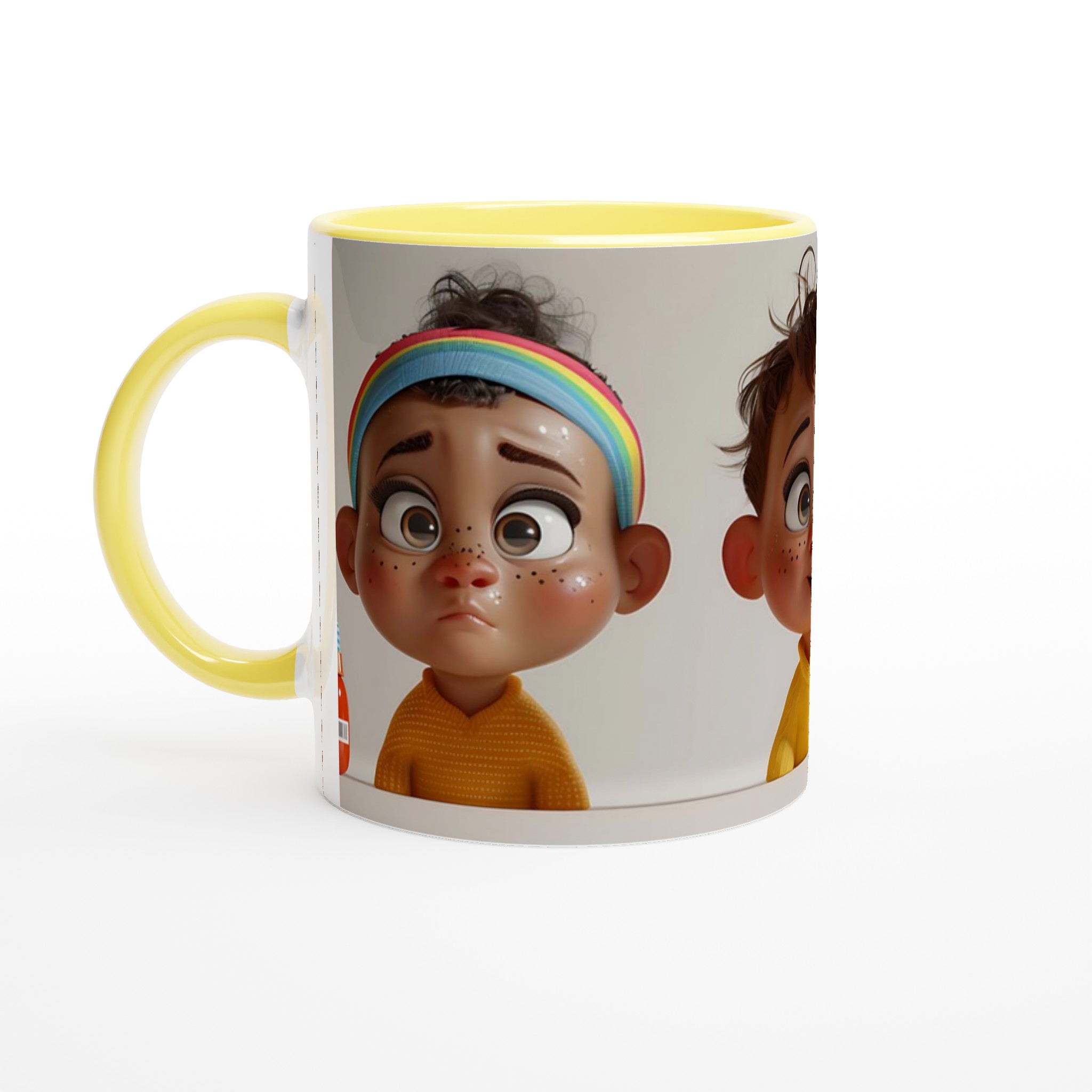 Charmig barnmugg med söta ansiktsuttryck – 11 oz keramikmugg i ditt val av färg 3 c59e79be-77e9-466b-93da-75cdde52b5f1