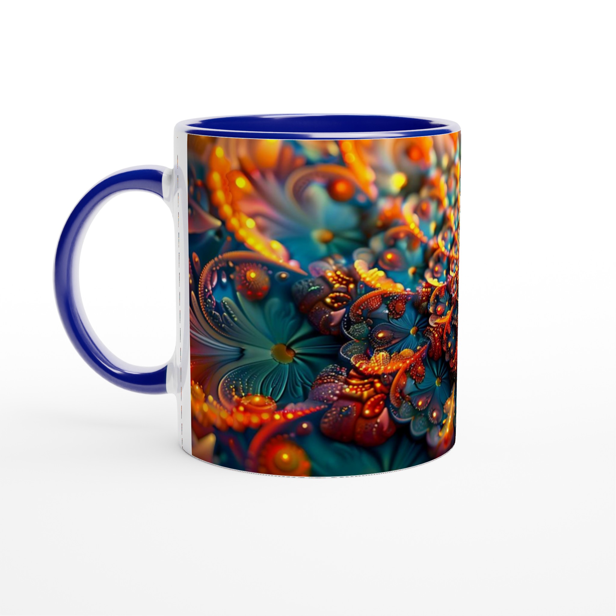 Psykedelisk Blomstrande Mandala Mugg – 11 oz Keramikmugg i Vibrerande Färgval 2 c5a2b6f4-f6a1-4730-aaa7-9db23ee88148