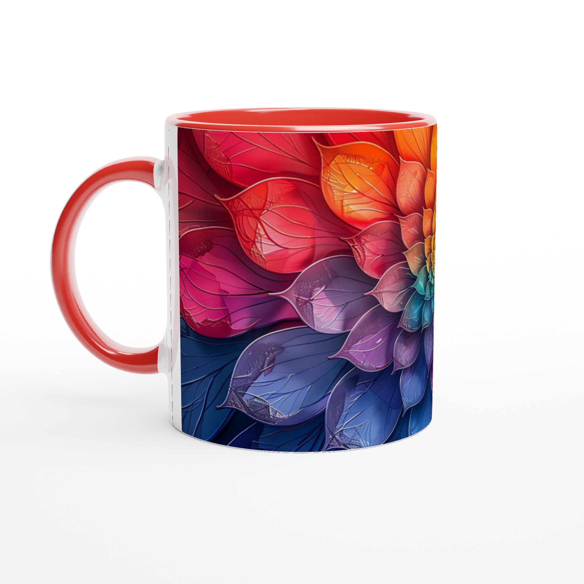 Färgsprakande Blommönster Mugg – 11oz Keramikmugg i ditt val av 7 livfulla färger 5 c5a4f309-3c51-4562-a319-83af6e8bc8f0