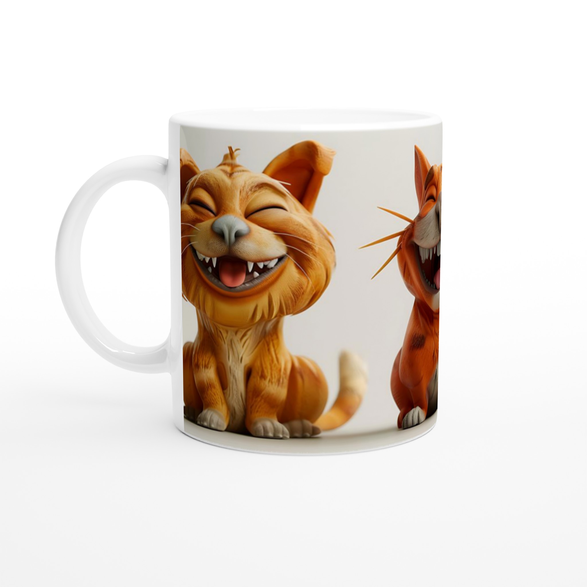 Skrattande Katt & Kanin 11oz Keramikmugg – Glädjefulla Djurmotiv i Valfri Färg! 1 c5d556bf-8134-4f23-b587-9bf2e4792c11