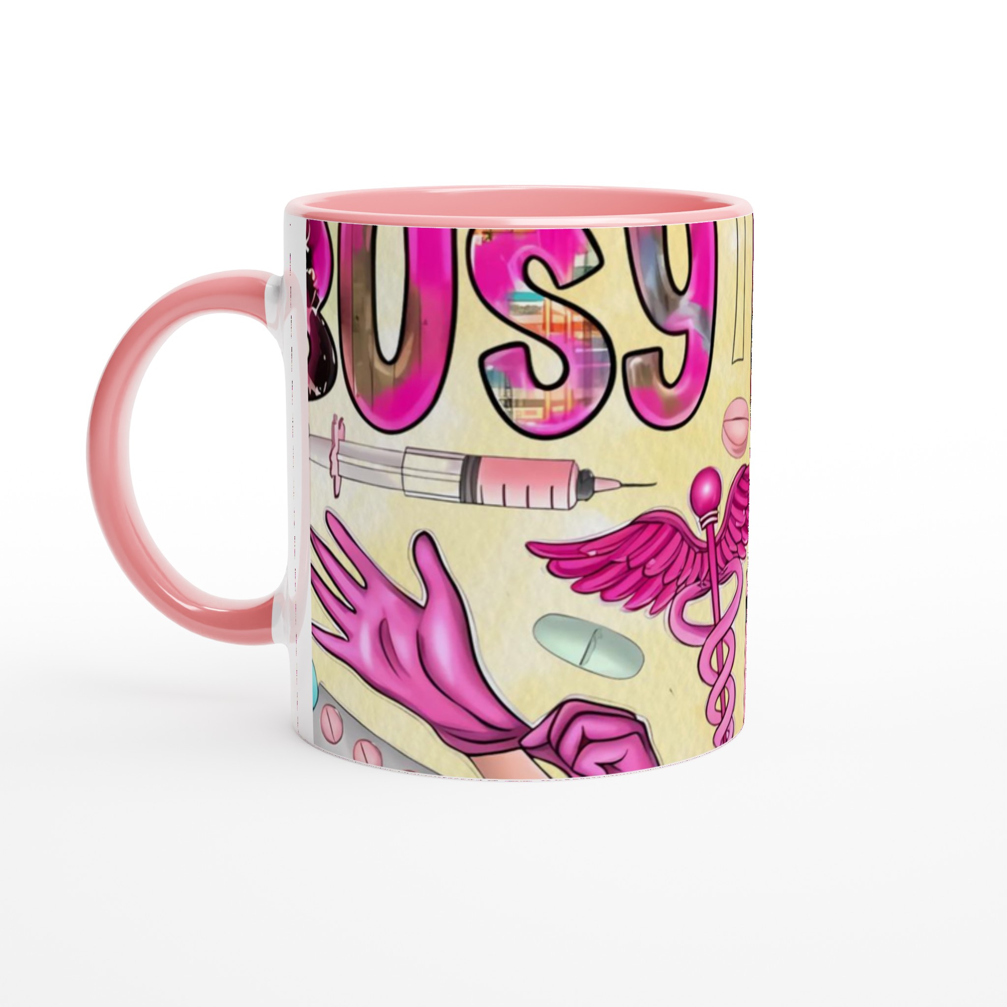 Vit 11oz keramisk mugg med livfullt medicinskt designmotiv i flera färgalternativ 6 c5da02c7-aa92-4a0e-addf-41a053880bc8
