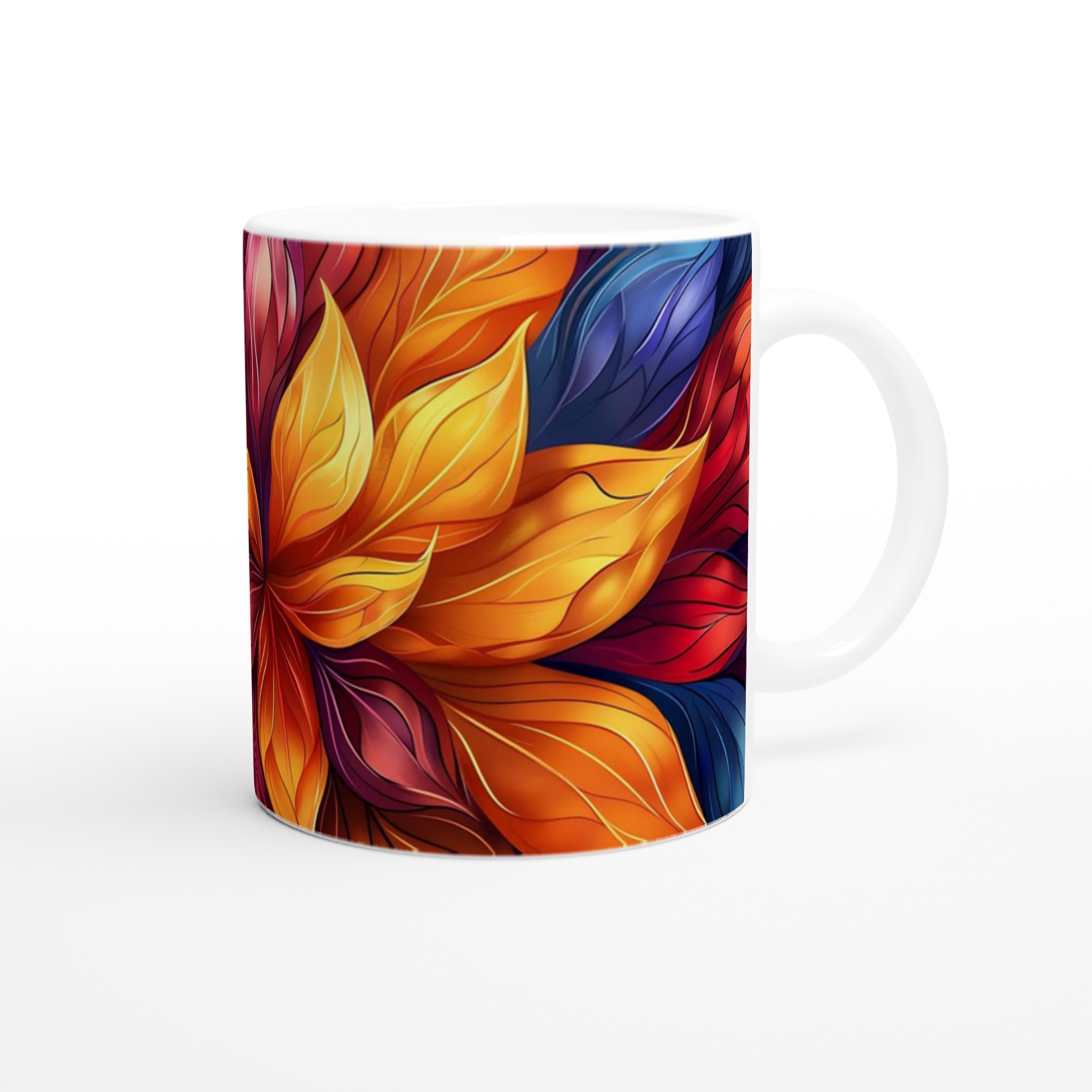 Abstrakt Blommig 11oz Keramisk Mugg – Konstfull Design i Levande Färger, Välj Din Favoritnyans! 9 c5de5d45-1ea8-48cc-b6d9-77449b7385dc
