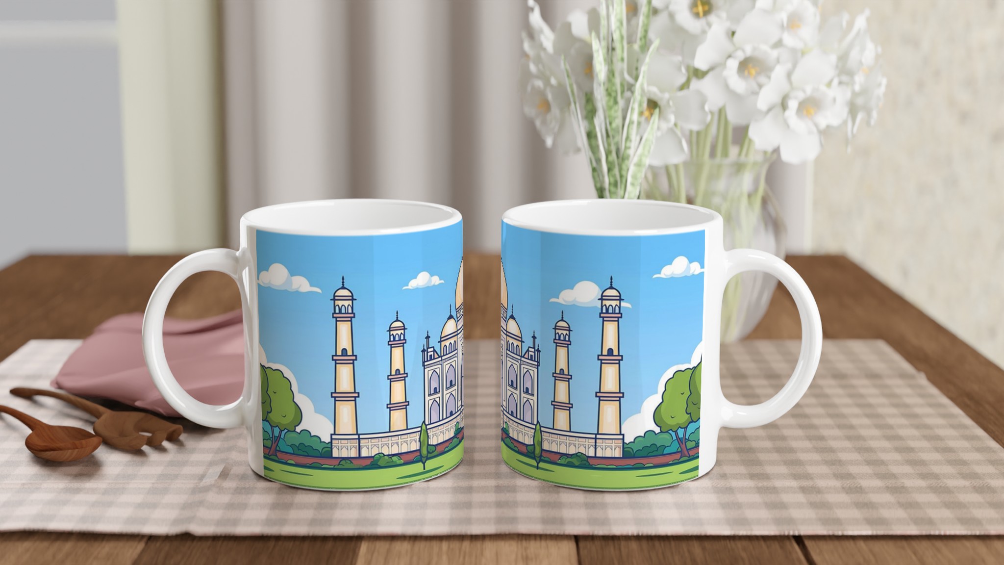 Taj Mahal Inspirerad Keramikmugg - Lyxig Design för Din Favoritdryck, Välj Bland 7 Färger! 10 c62a135a-87d6-4a2b-8a88-25ac304511d5