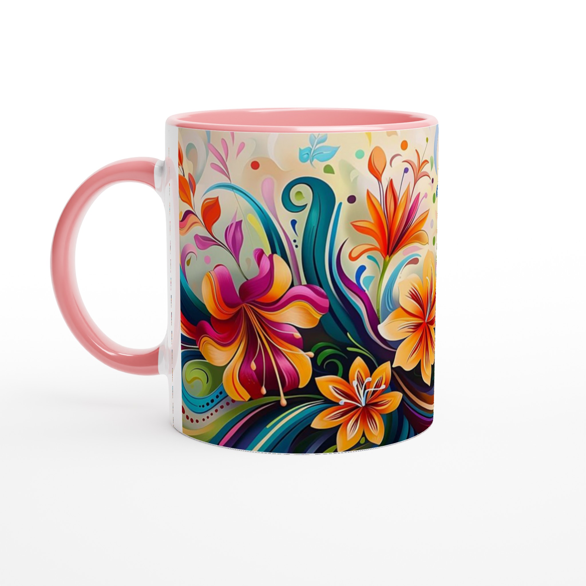 Konstfull Blomster Dans – 11oz Keramikmugg i Valfri Färg – Perfekt för Konstälskare 6 c64ceb19-7f3c-49f1-bdfb-66e6d7200490