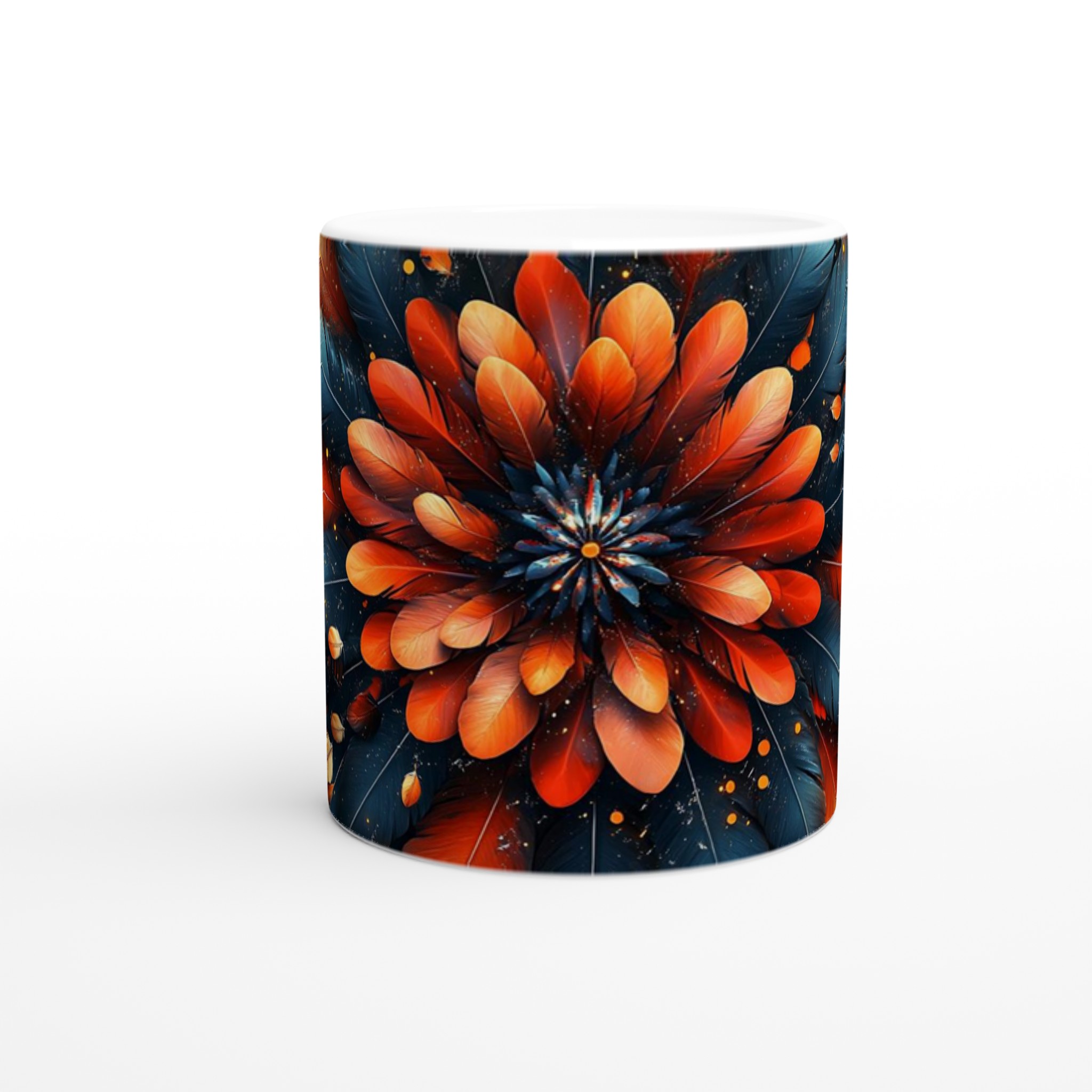 Exotisk Fjäder Blomster Mugg – Levande Kaffekopp i Klara Färger, Välj Din Favoritfärg 8 c6791266-6348-401a-85bb-b8cb109a2100