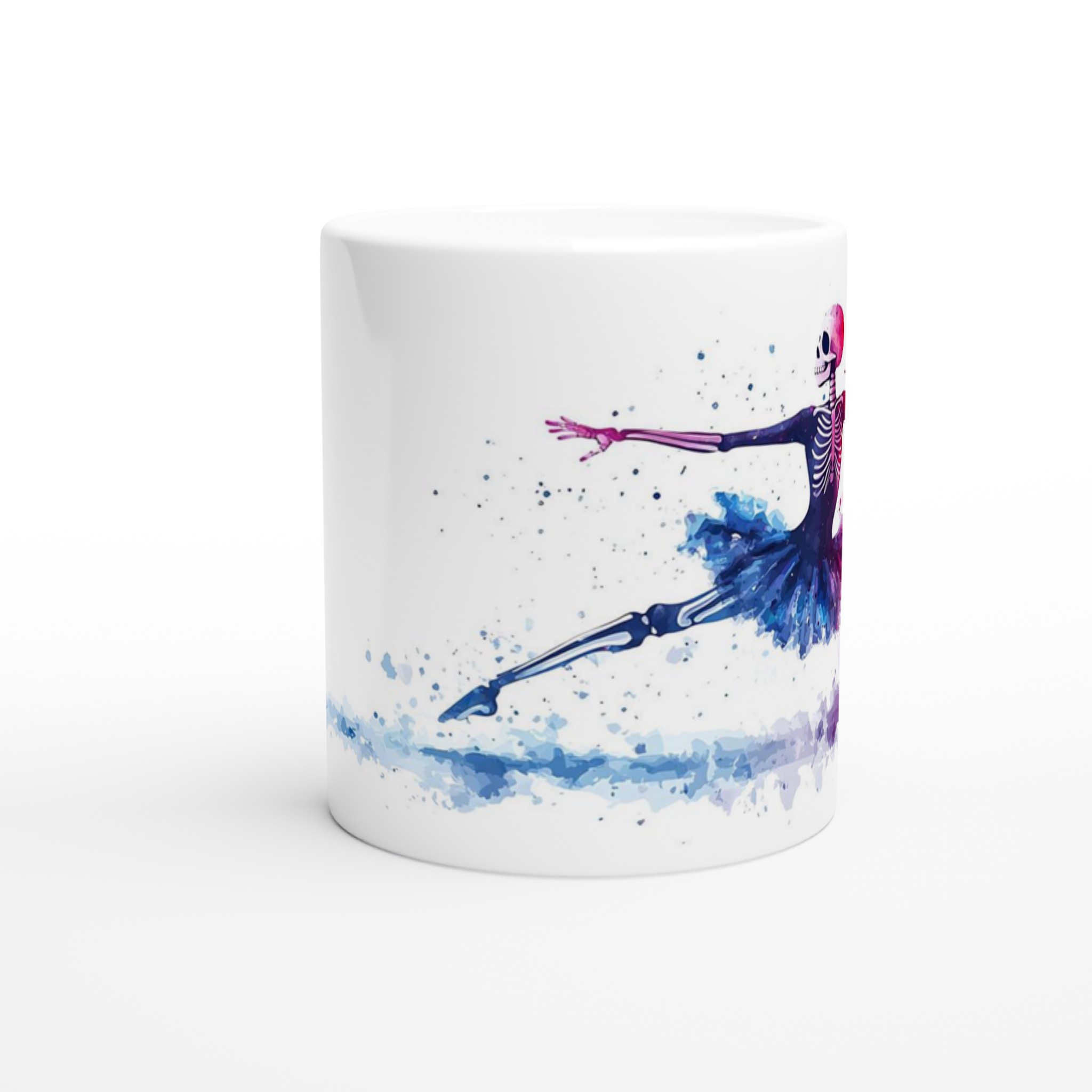 Dansande Skelett Mugg – Färgstark Akvarell Design, 11 oz Keramikmugg 8 c690e4c7-fd7c-4e16-bf61-ee4aeeaaf7cb