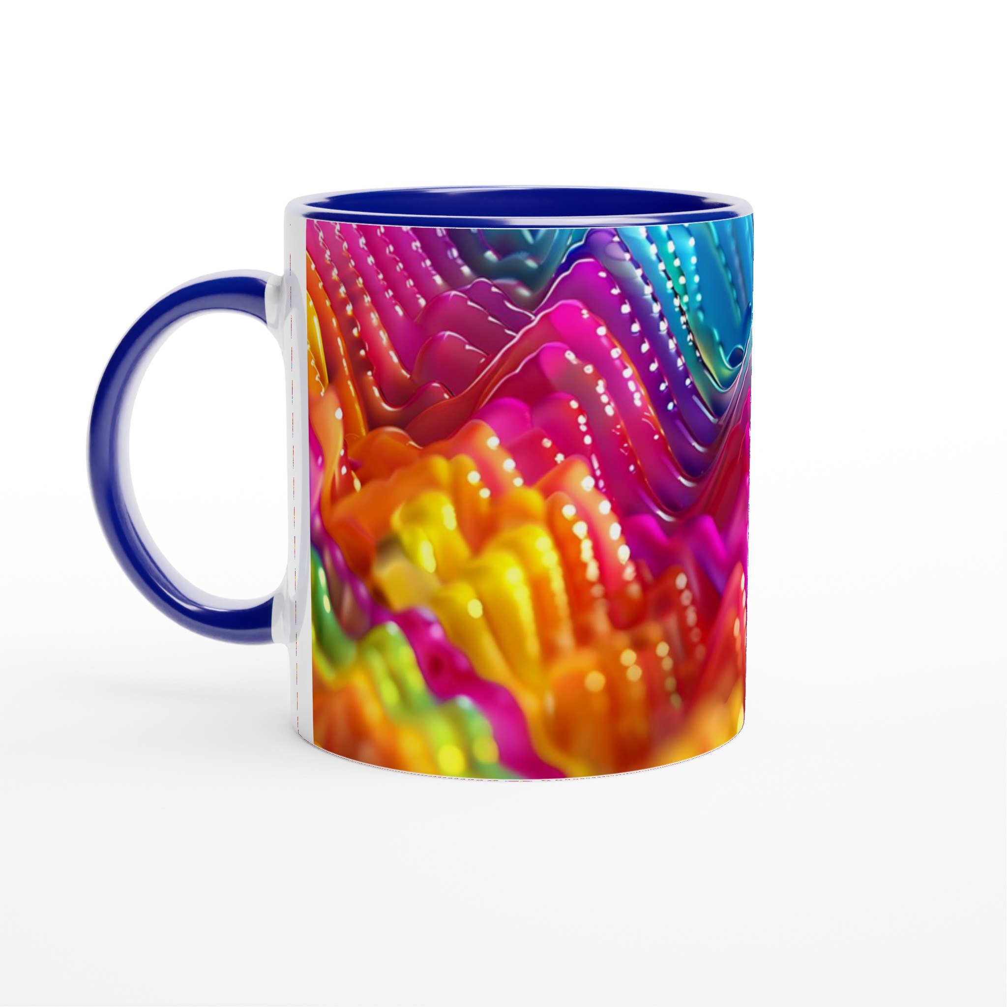 Abstrakt Vågmotiv 11oz Keramisk Mugg – Färgglad Design för Ditt Val 2 c6977af1-e22d-41e6-8488-10e58f77a533