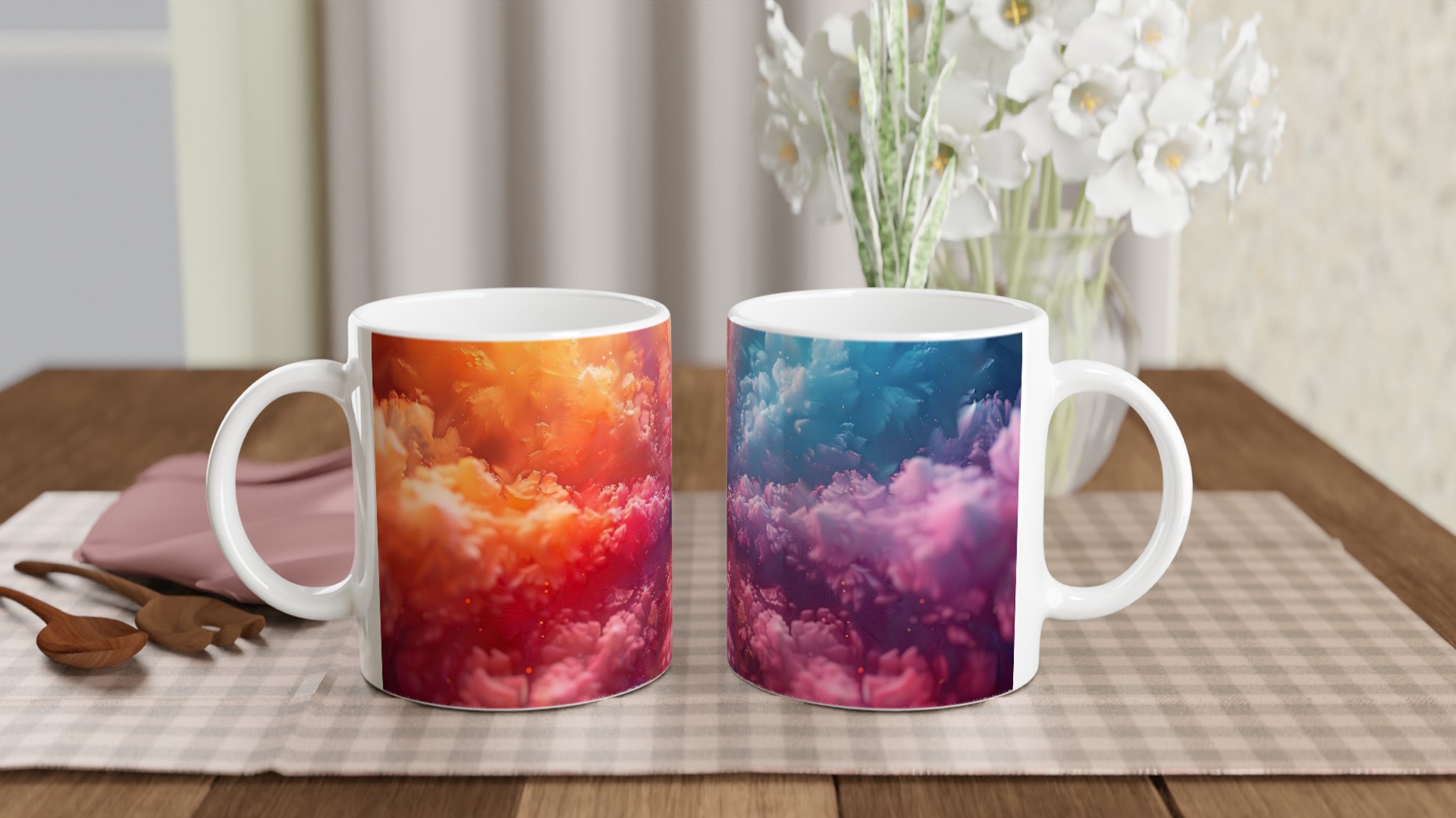 Abstrakt Färgsymfoni 11oz Keramisk Mugg – Välj bland 7 Livfulla Nyanser 10 c6ae6111-023e-4c4b-a81e-d3a4f87c1ada