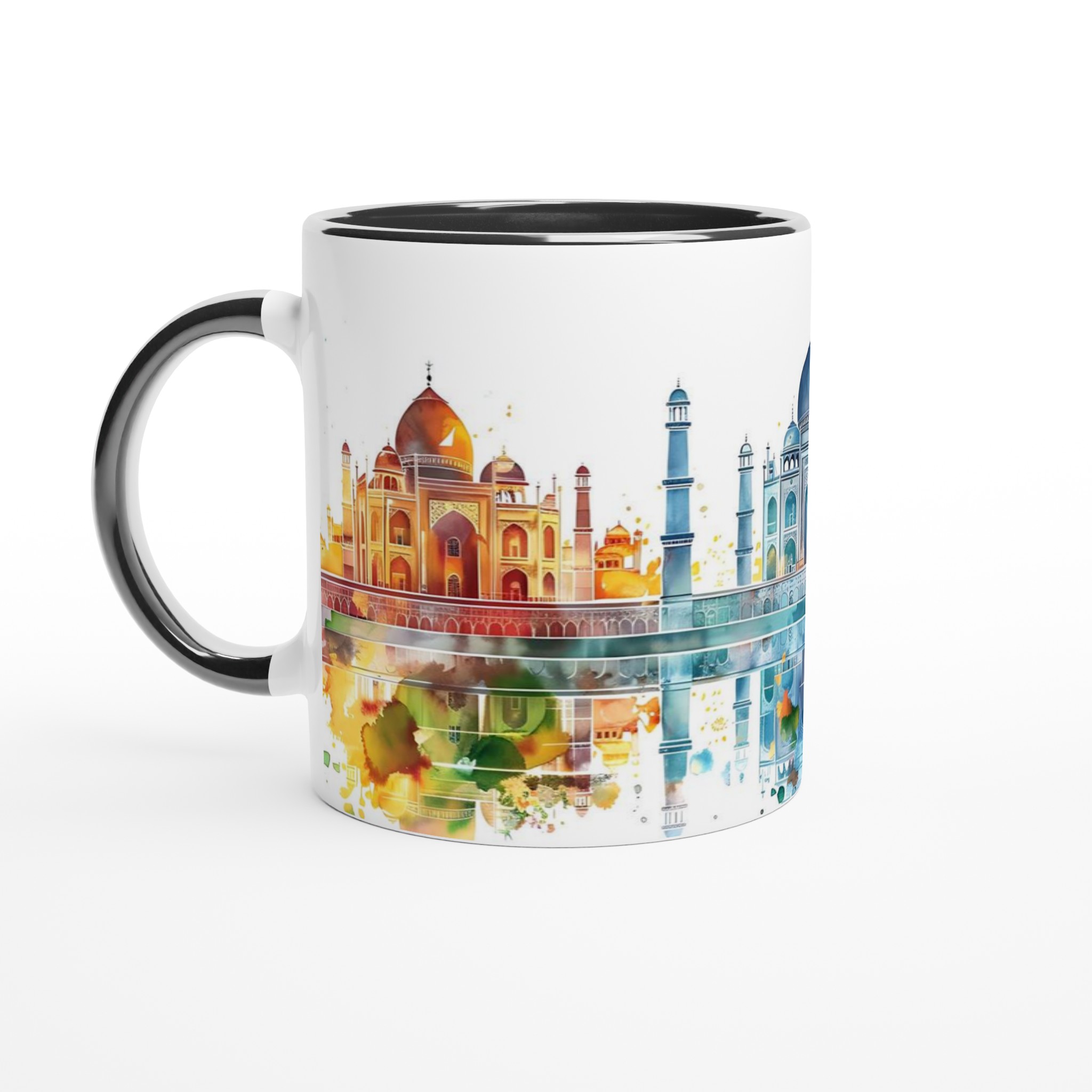 Mångfärgad Taj Mahal Mugg - Akvarell Kollektion 11oz Keramikmugg i ditt val av 7 nyanser 4 c7010b48-b53f-4689-806c-91dd1b2a1153
